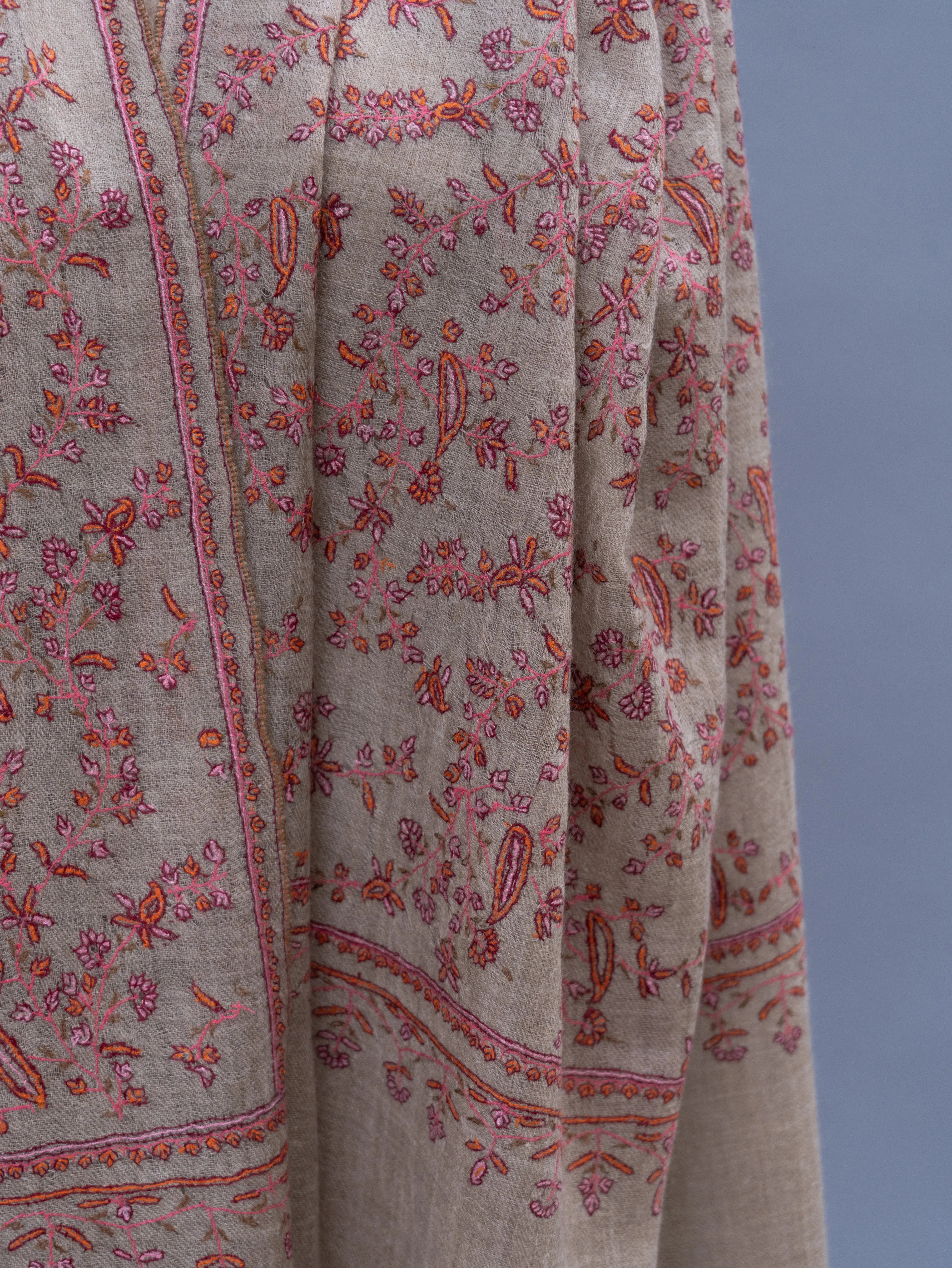 Natural Grey Pretty Cashmere Wrap Shahkaar