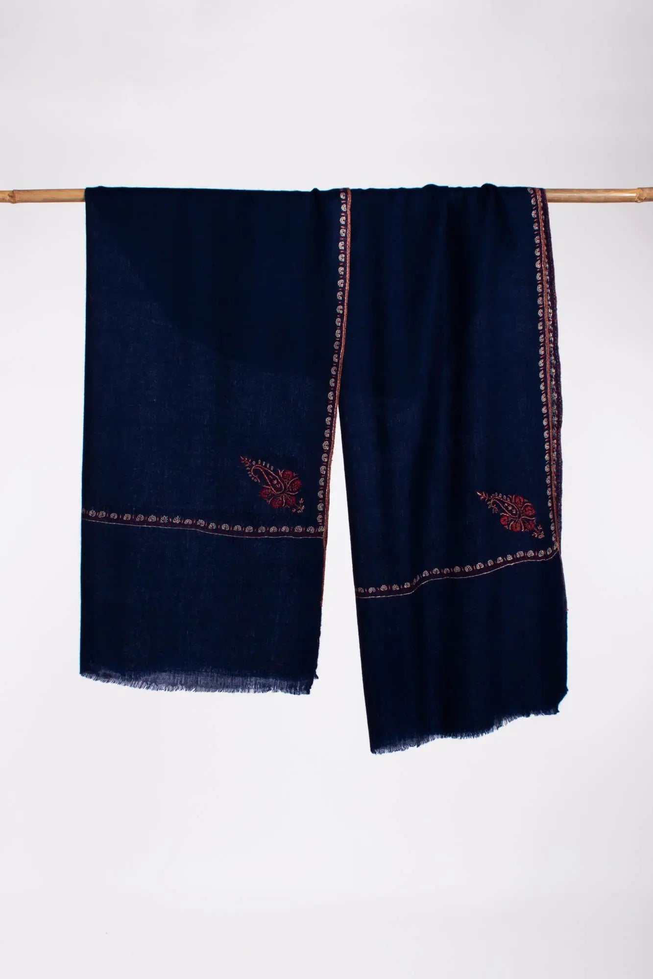 Navy Blue Lightweight Cashmere Scarf - JONESBORO Shahkaar