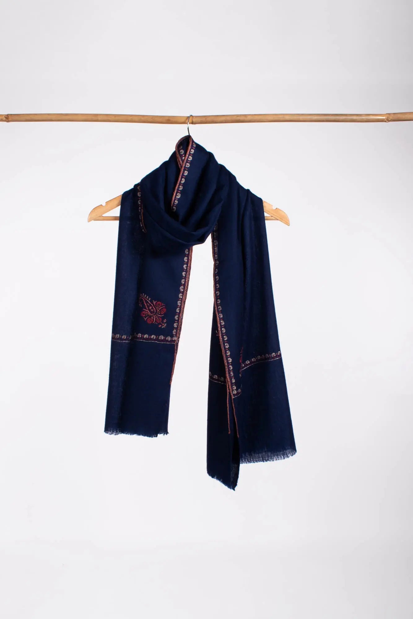 Navy Blue Lightweight Cashmere Scarf - JONESBORO Shahkaar