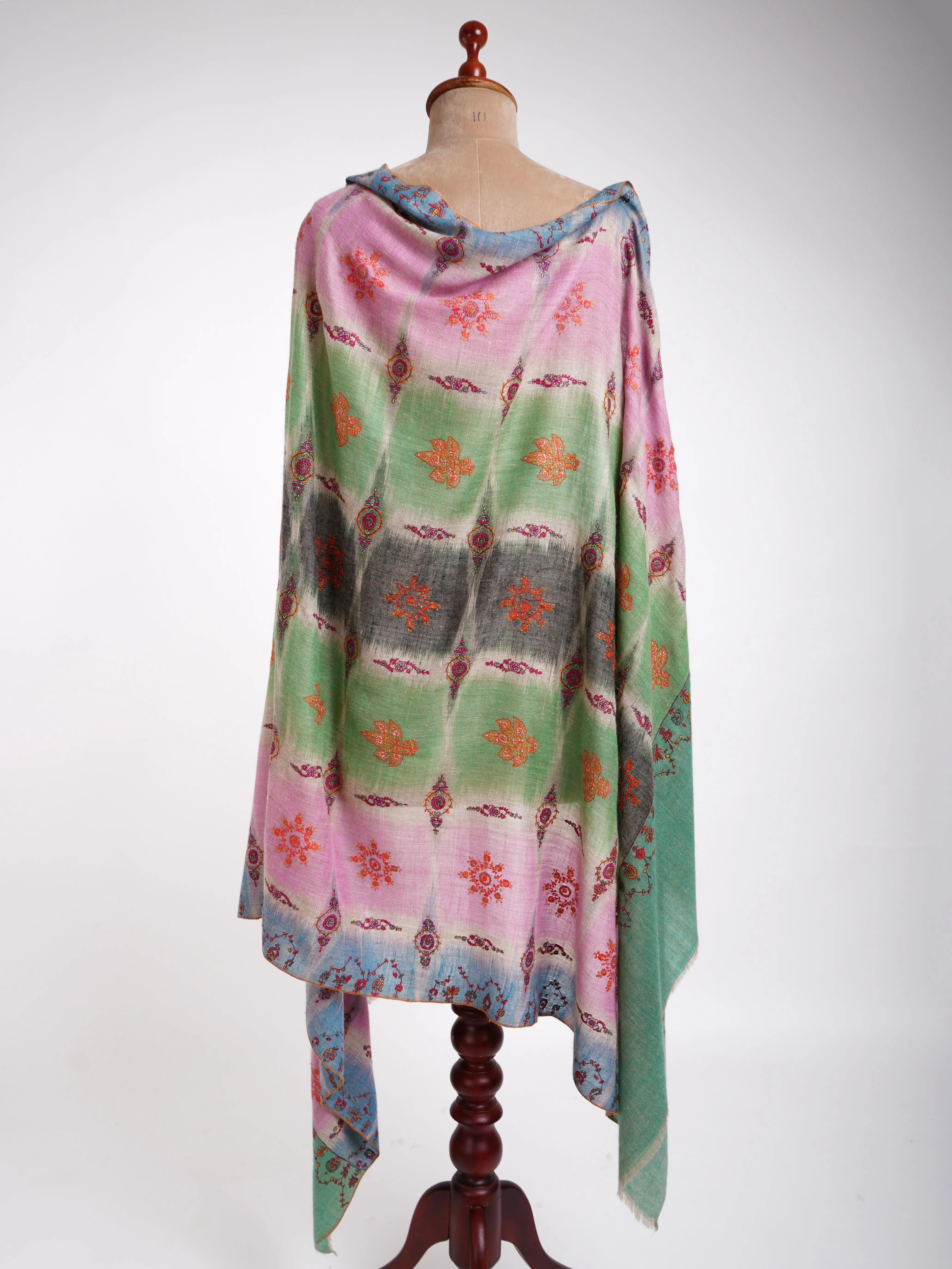 New Age Hand Embroidered Pashmina Shawl Shahkaar