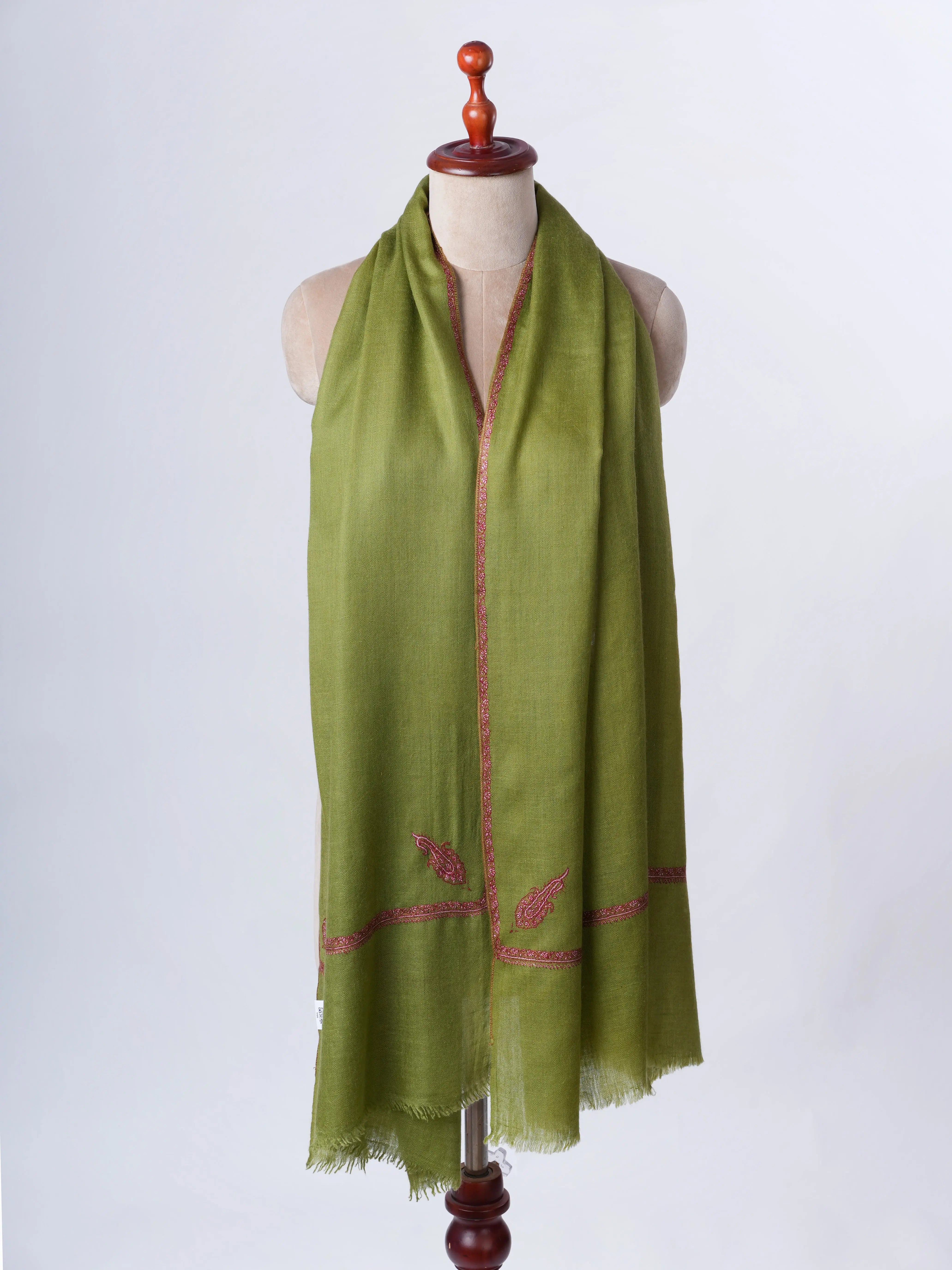 Olive Featherlight Baby Soft Cashmere Scarf – Effortless Luxury in Every Layer Shahkaar