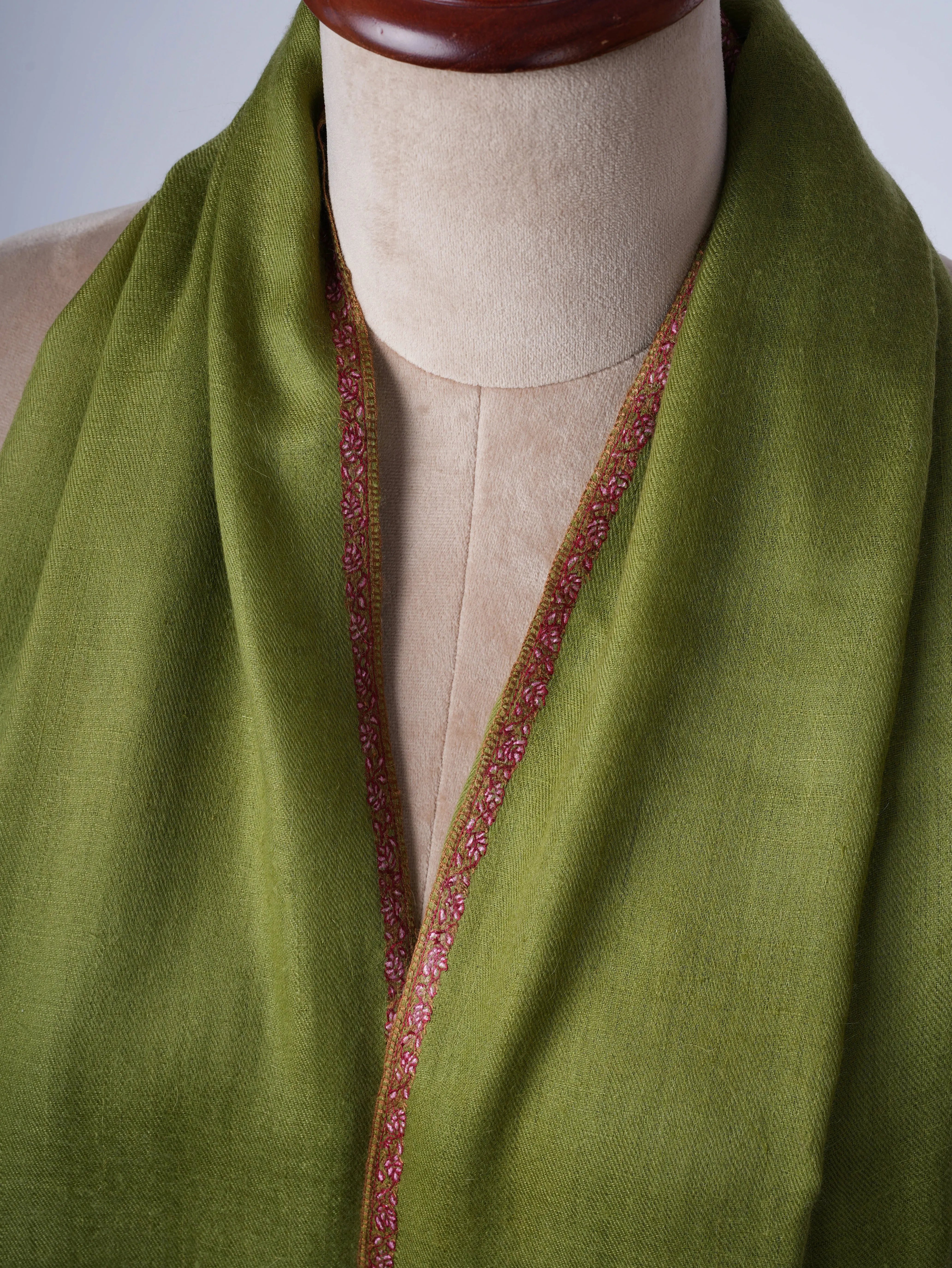 Olive Featherlight Baby Soft Cashmere Scarf – Effortless Luxury in Every Layer Shahkaar