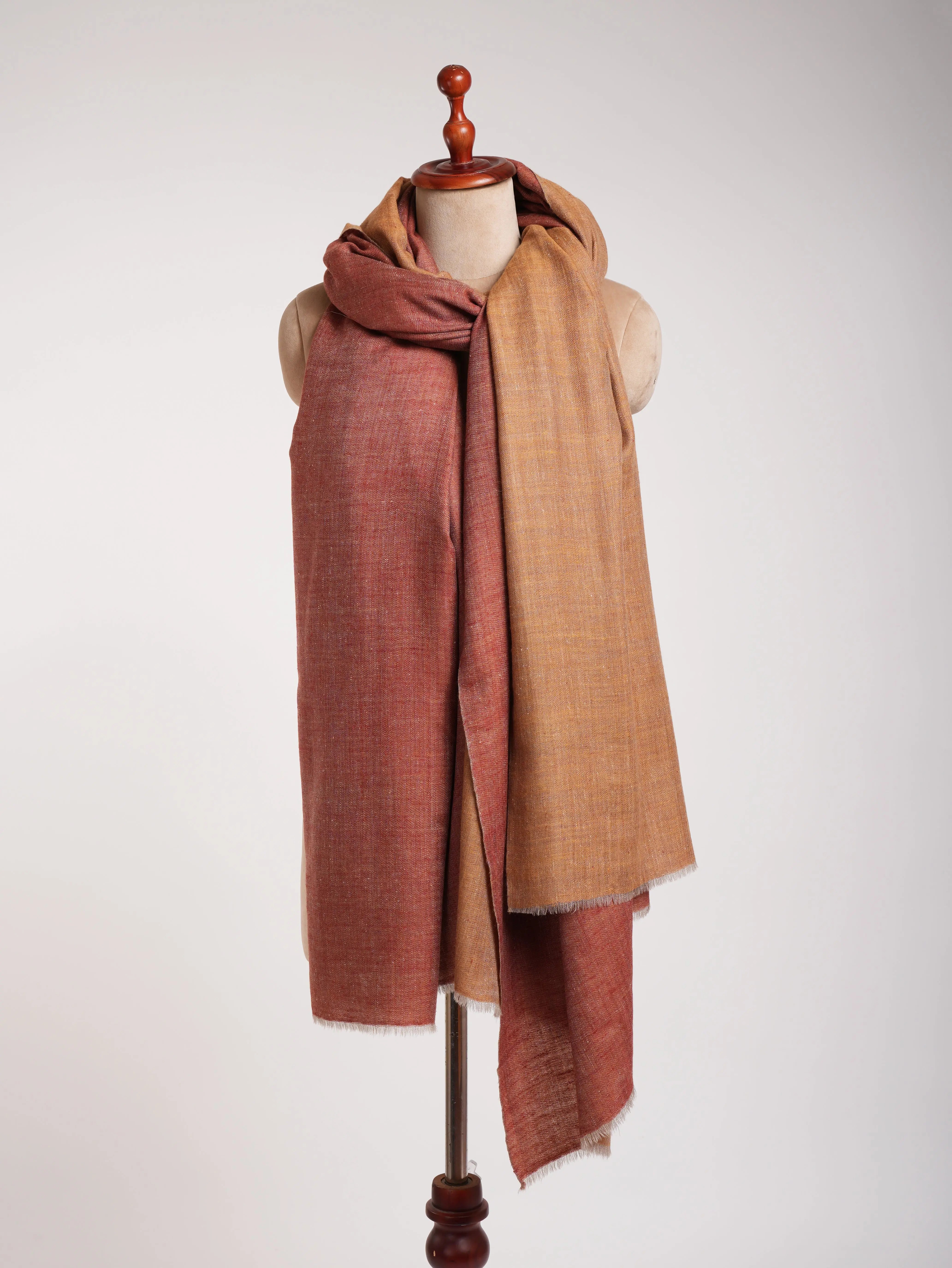 Oversized Rooibos Tea Dual Shade Best Pashmina Wrap Shahkaar