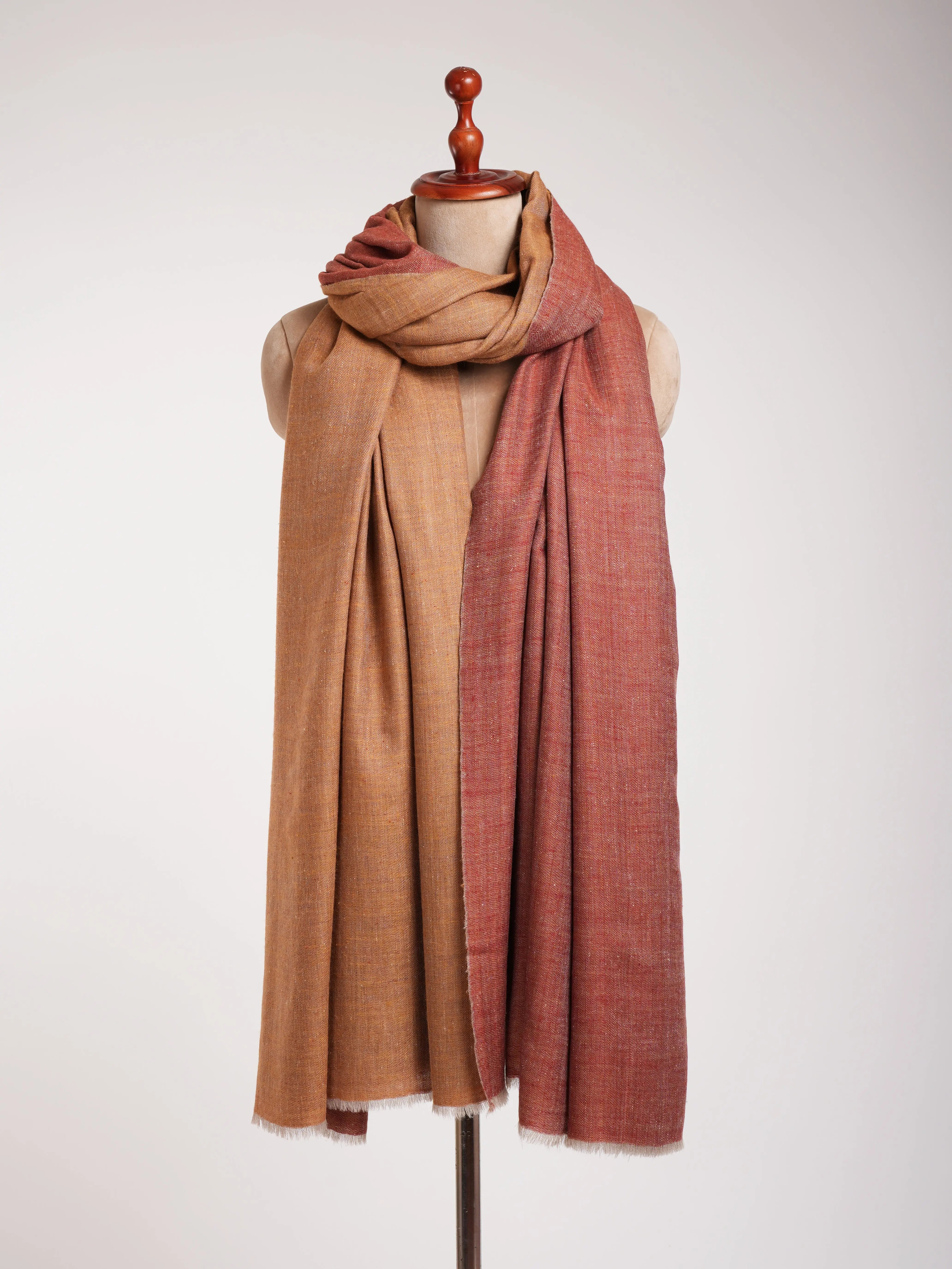 Oversized Rooibos Tea Dual Shade Best Pashmina Wrap Shahkaar
