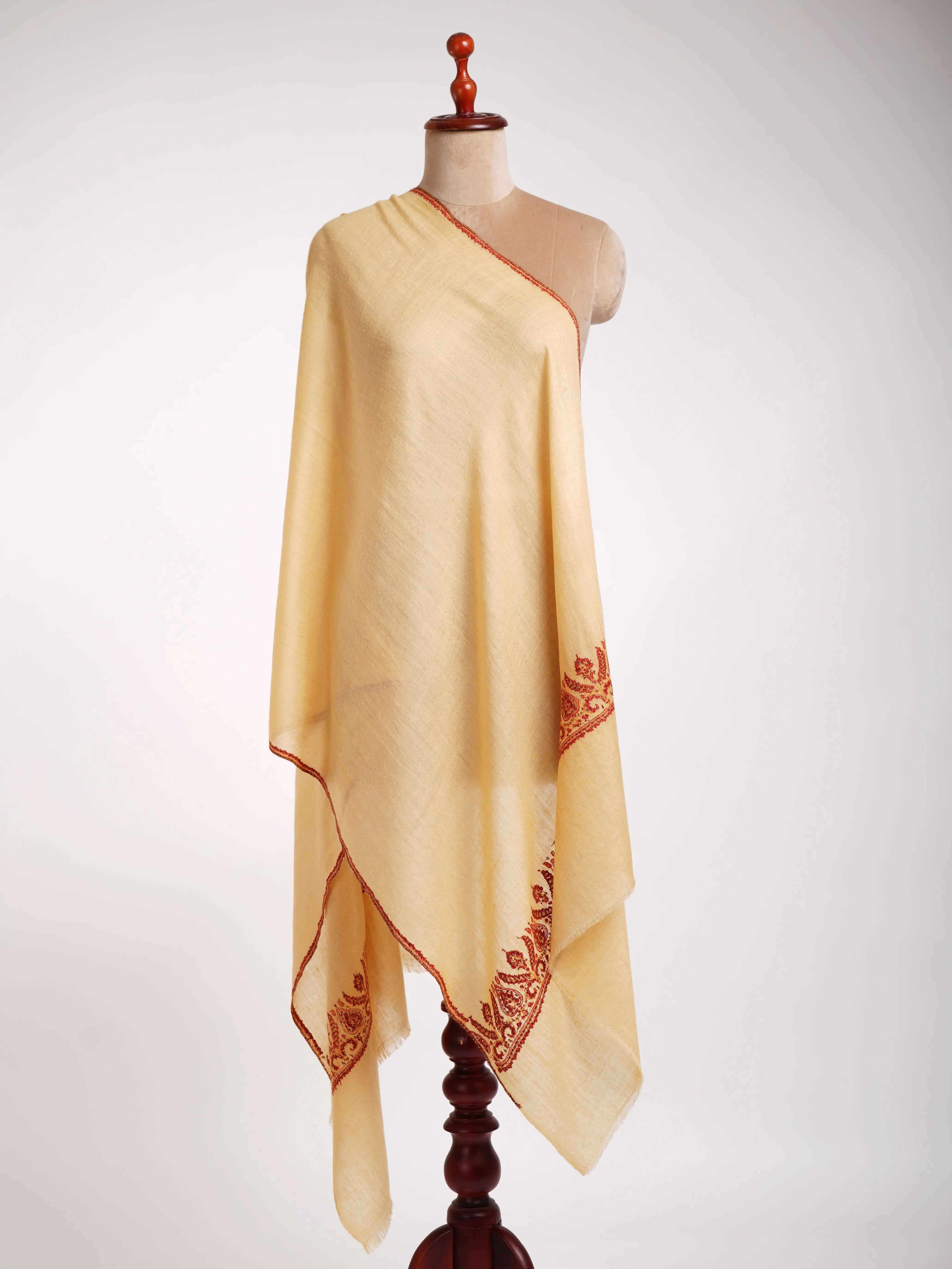 Palla Embroidered Kashmiri Cashmere Gift Scarf Shahkaar