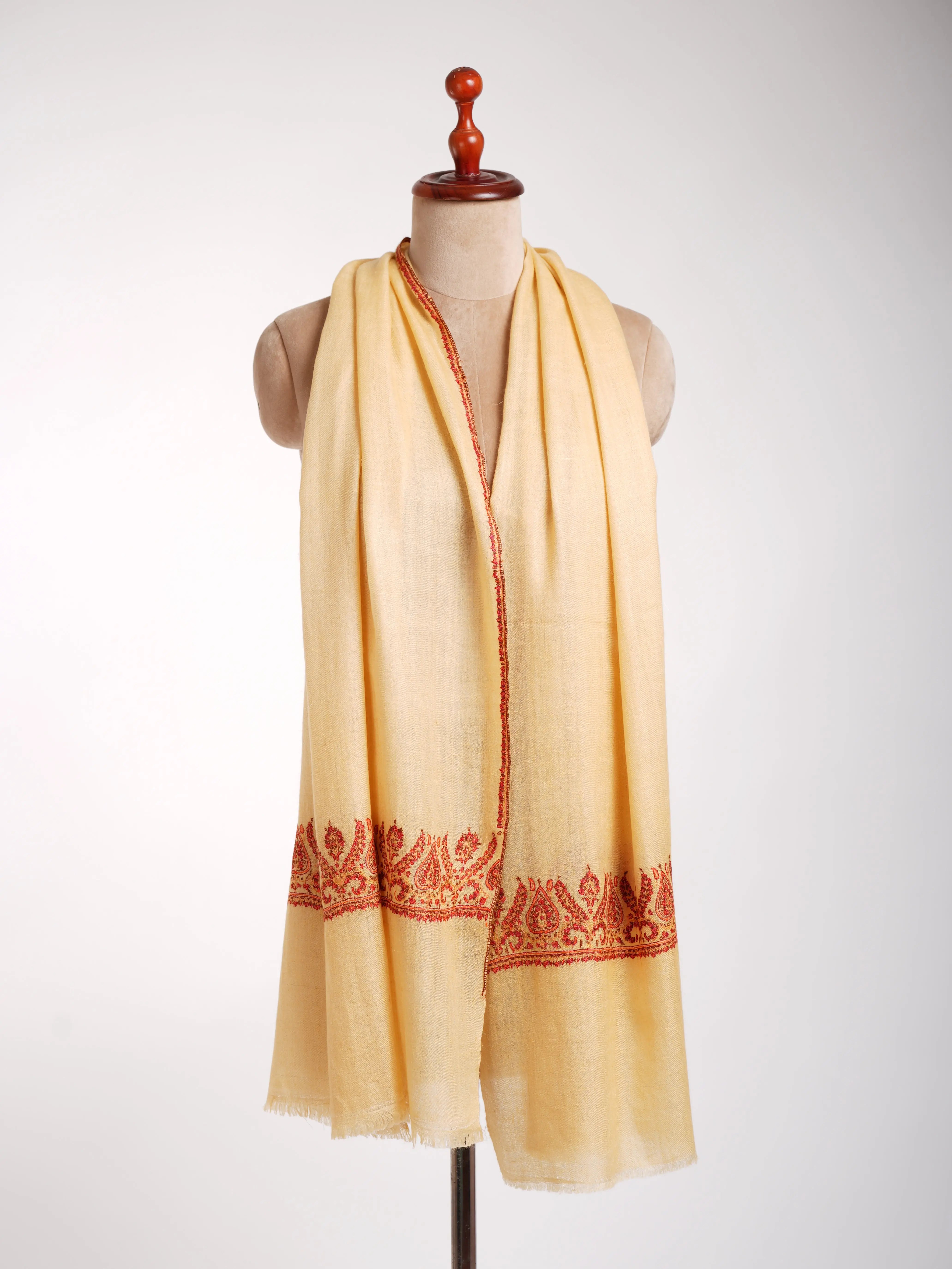 Palla Embroidered Kashmiri Cashmere Gift Scarf Shahkaar