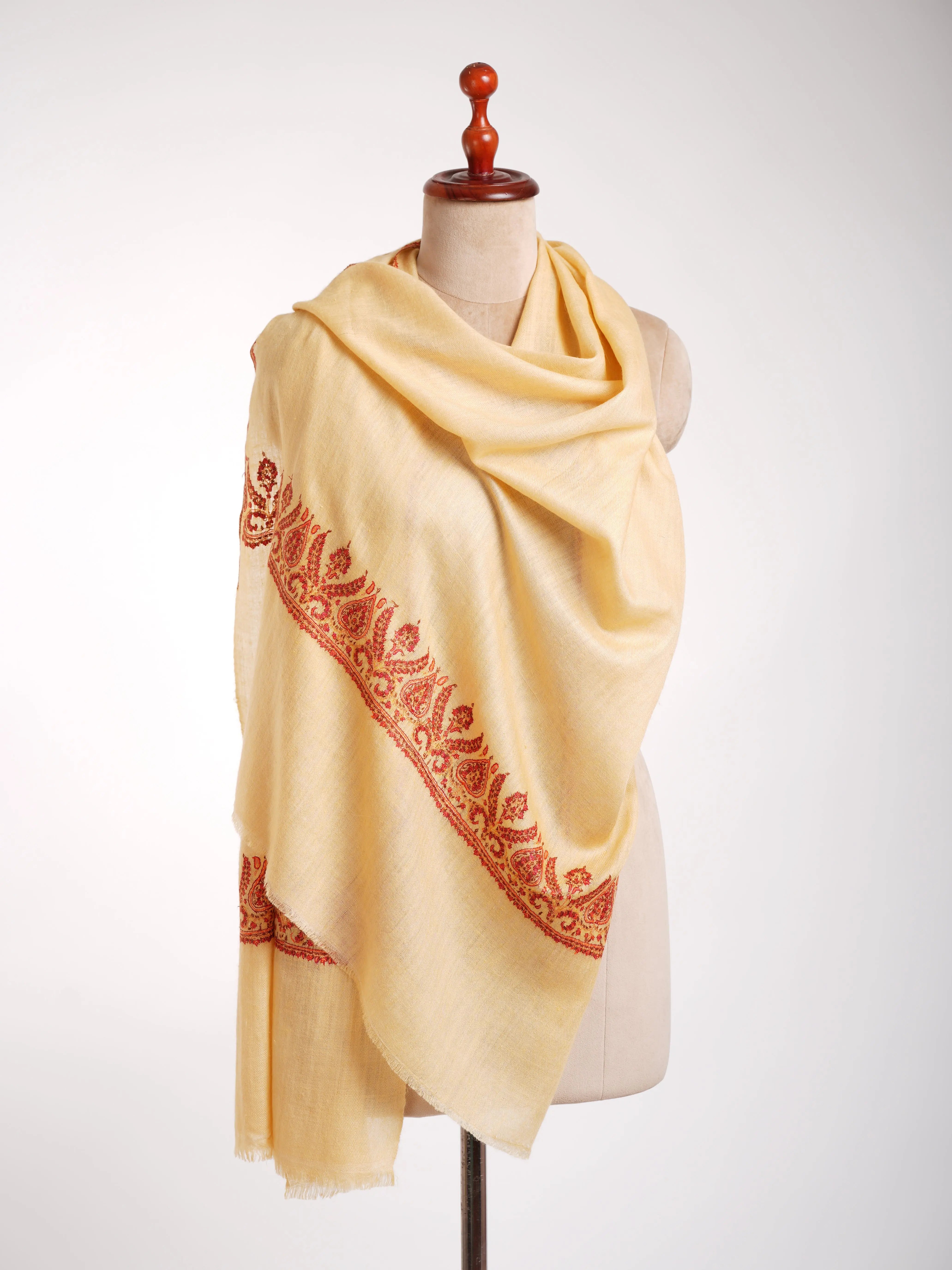 Palla Embroidered Kashmiri Cashmere Gift Scarf Shahkaar