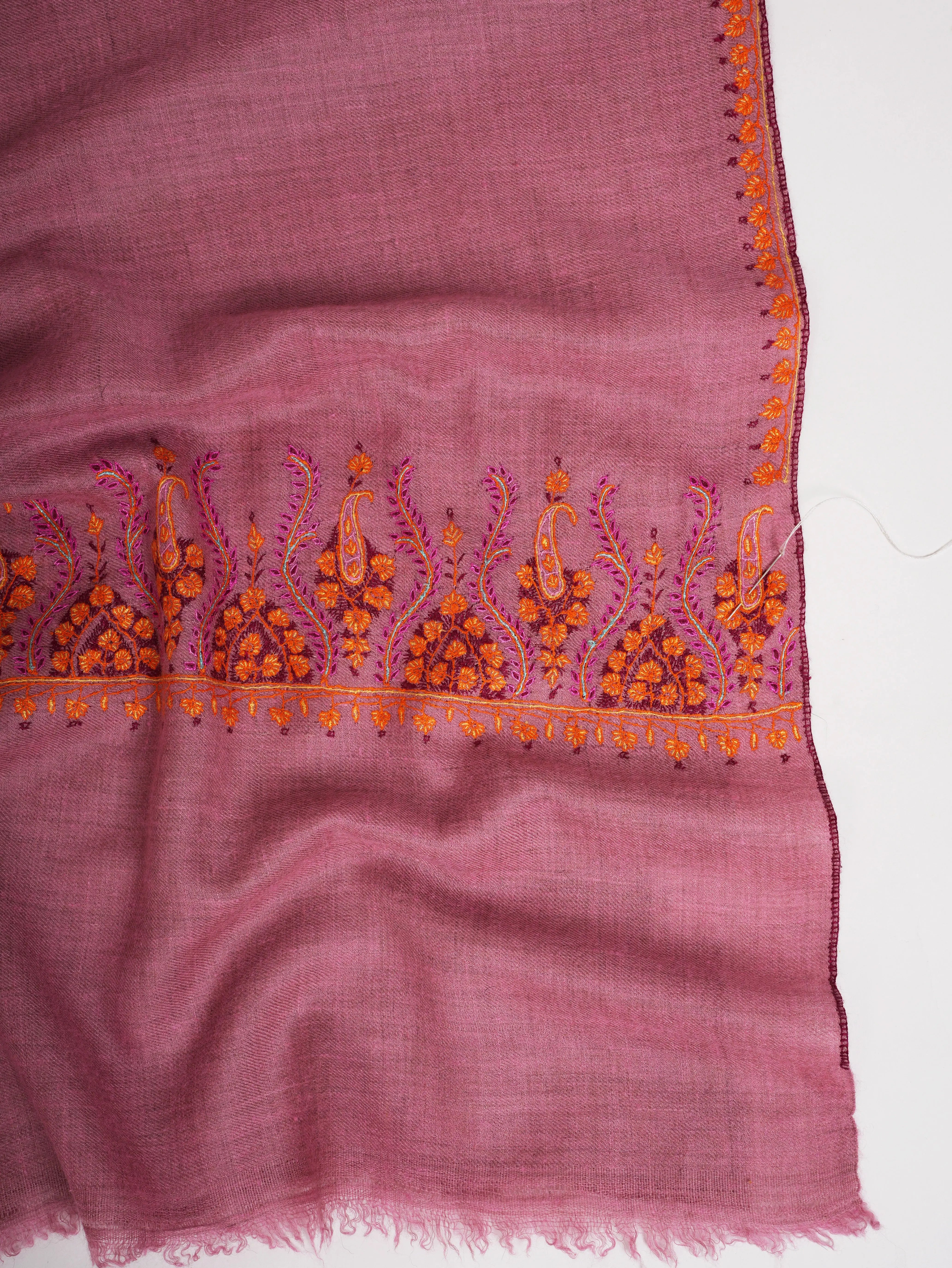 Palla Embroidered Lightweight Cashmere Scarf Shahkaar