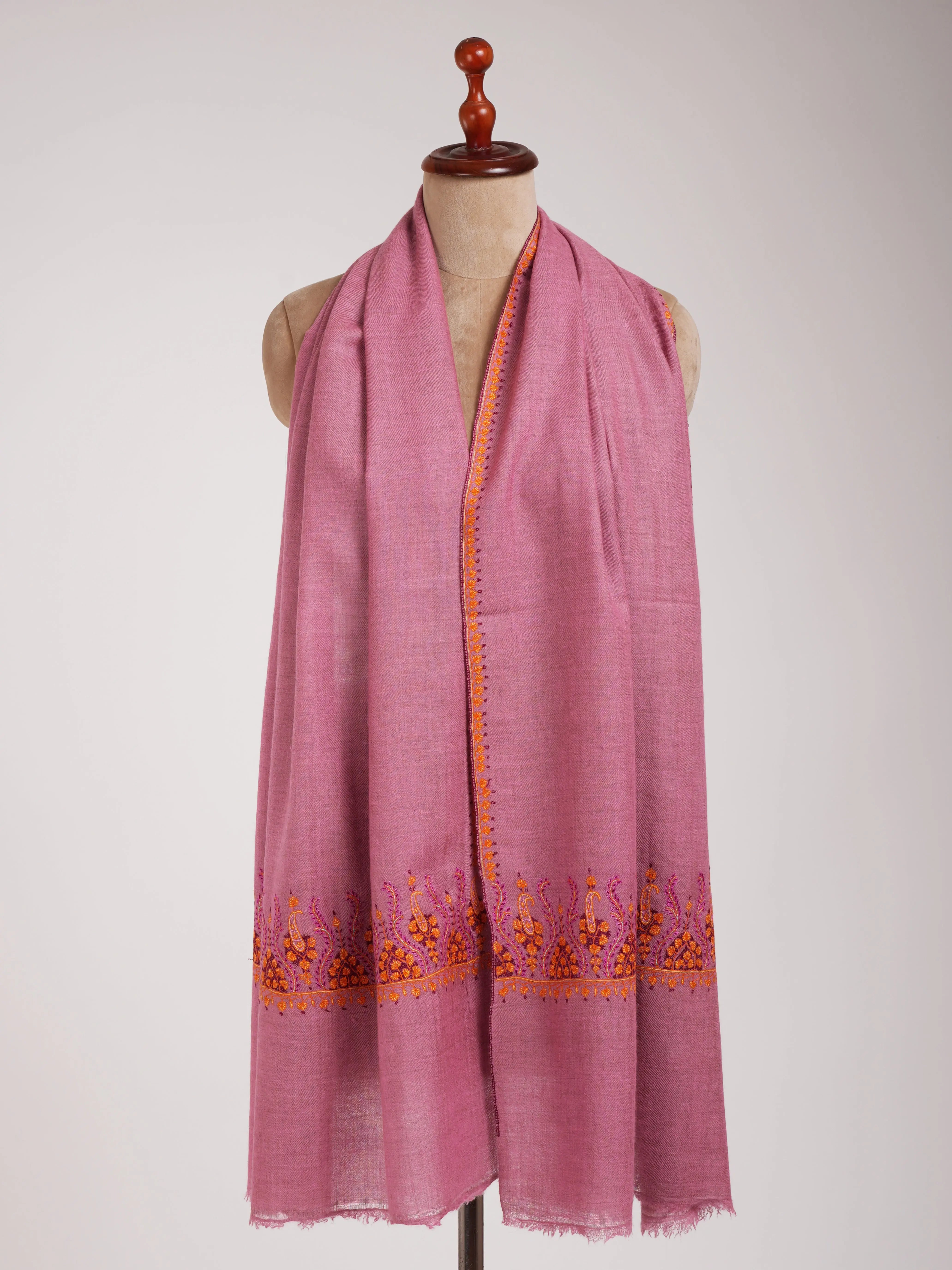 Palla Embroidered Lightweight Cashmere Scarf Shahkaar