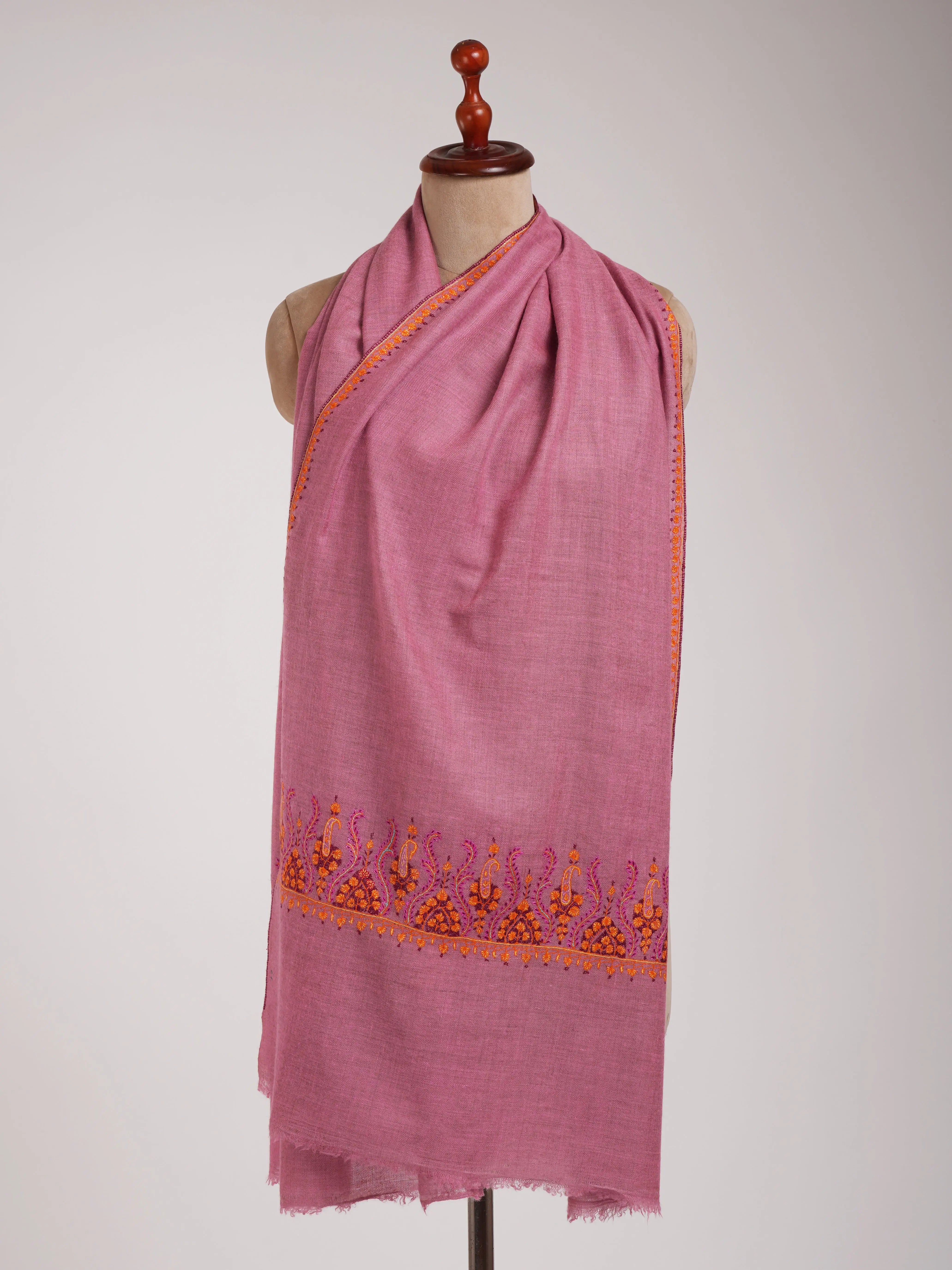 Palla Embroidered Lightweight Cashmere Scarf Shahkaar