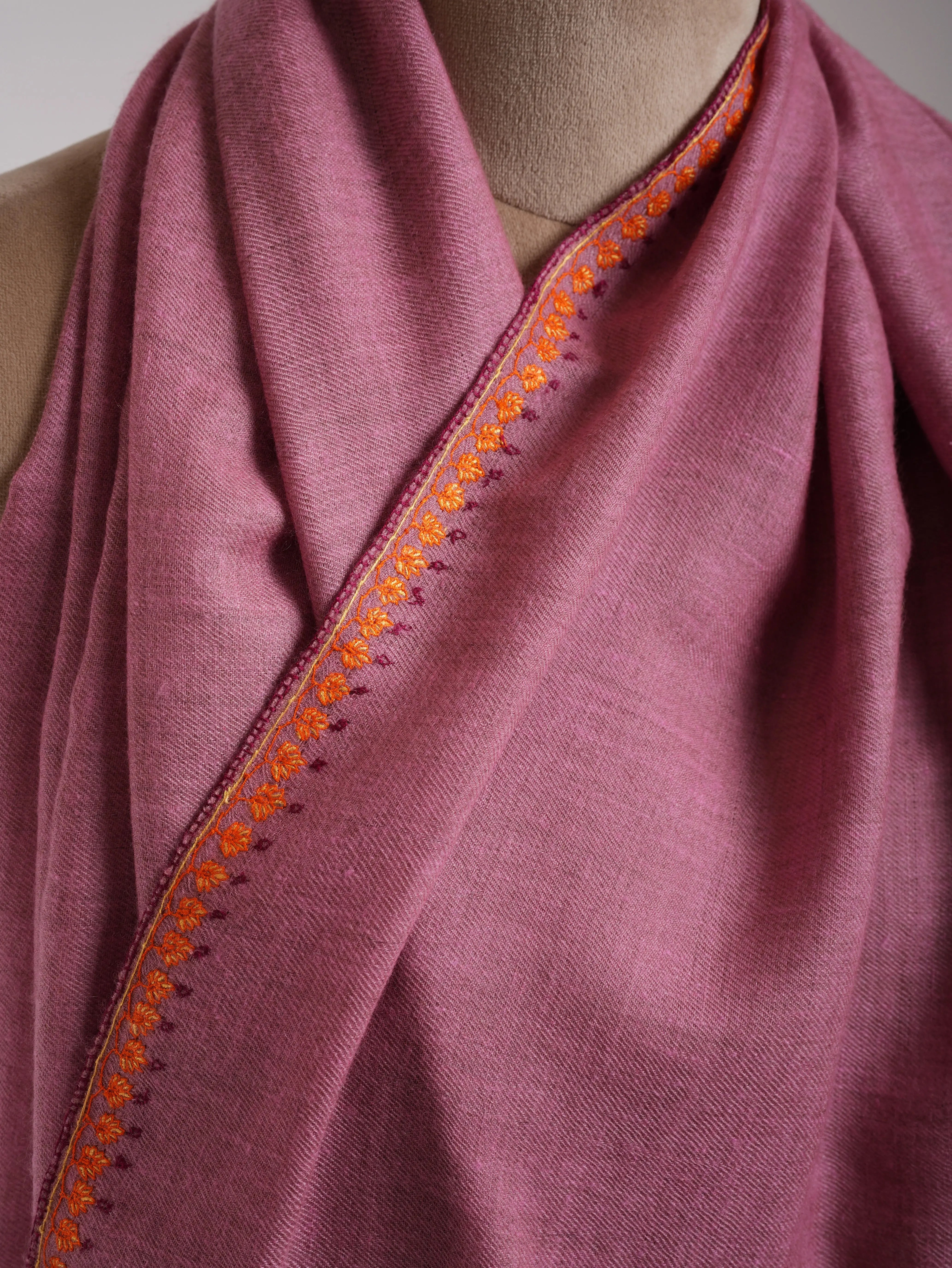 Palla Embroidered Lightweight Cashmere Scarf Shahkaar