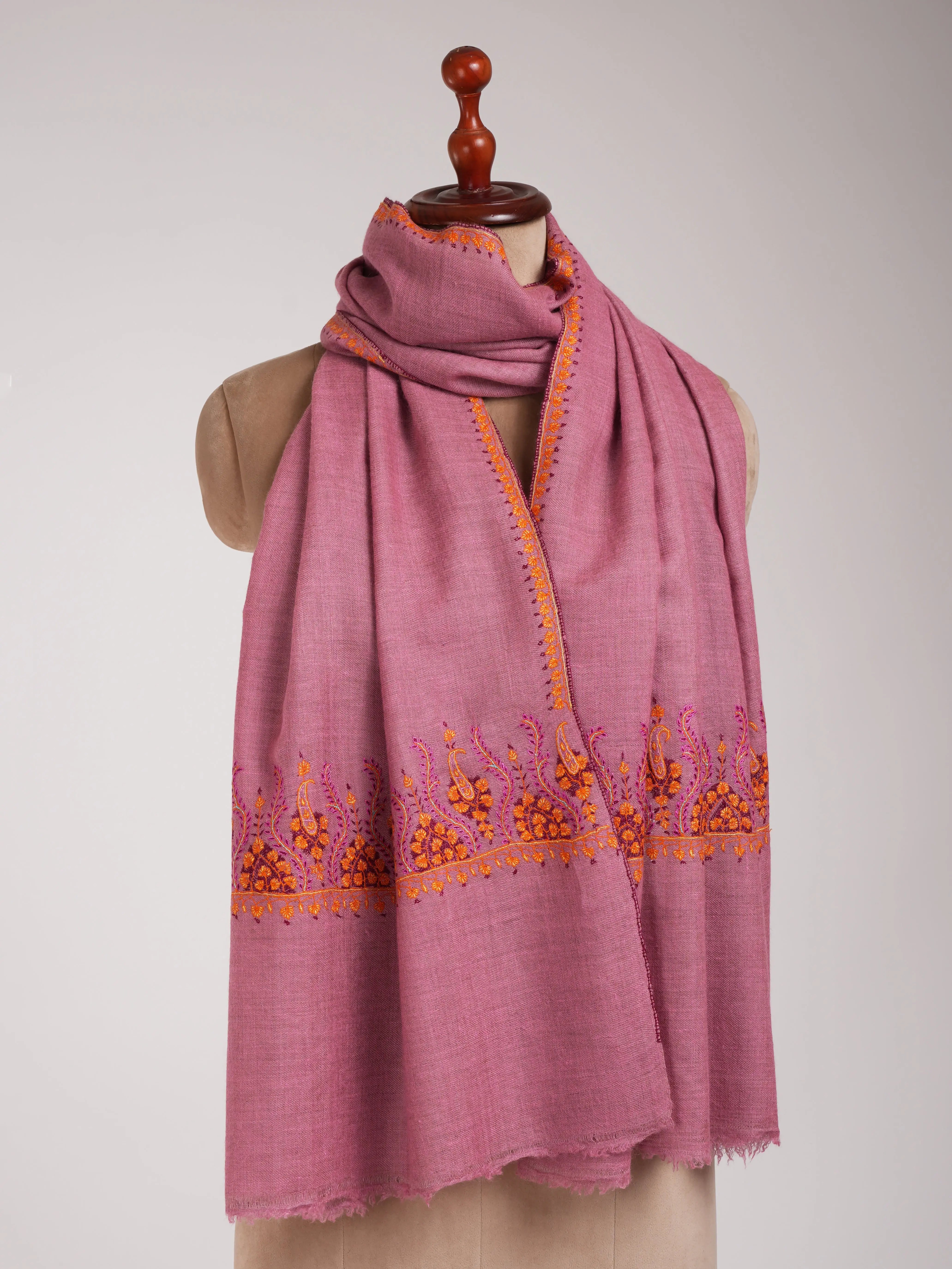 Palla Embroidered Lightweight Cashmere Scarf Shahkaar