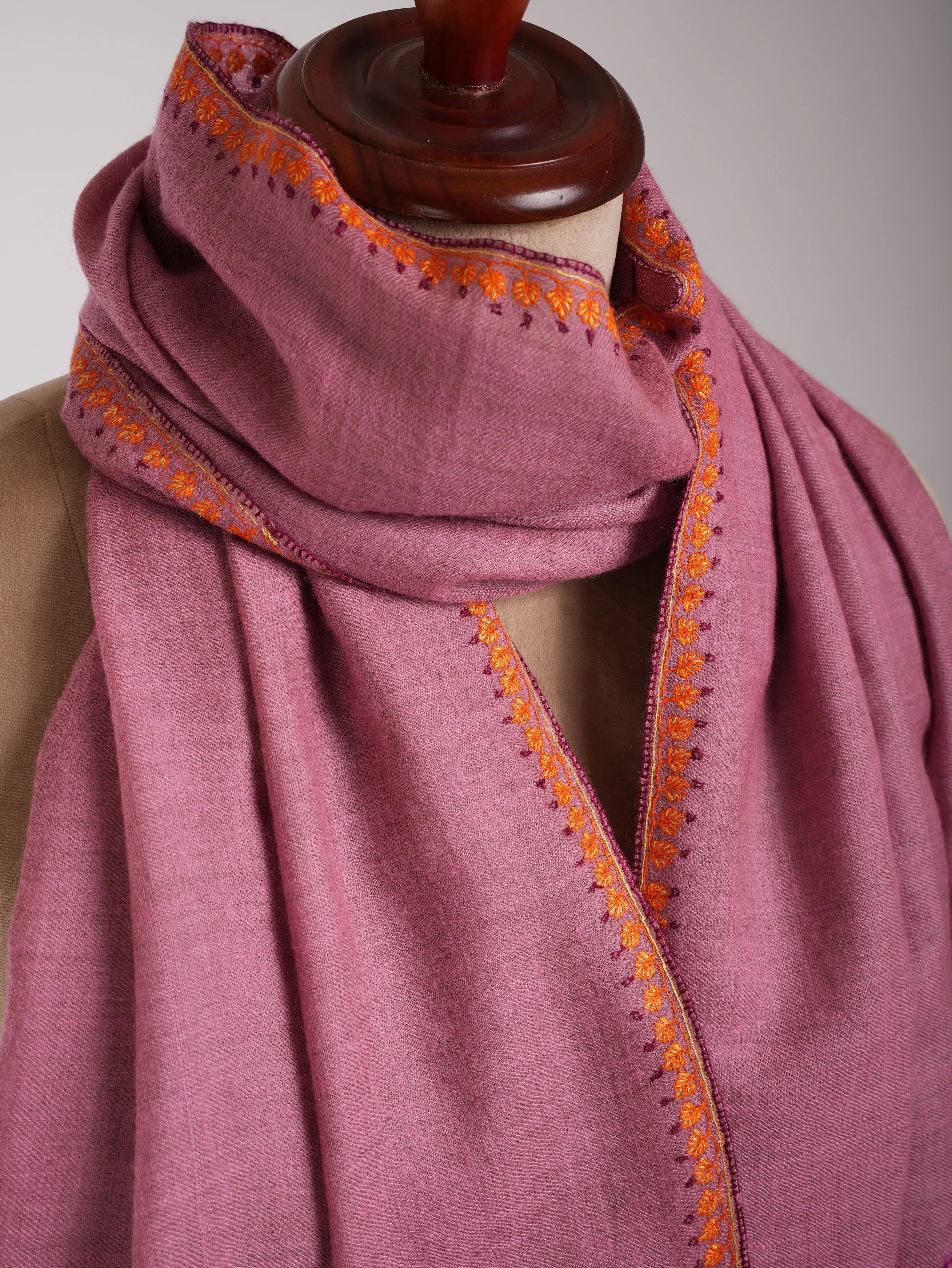 Palla Embroidered Lightweight Cashmere Scarf Shahkaar