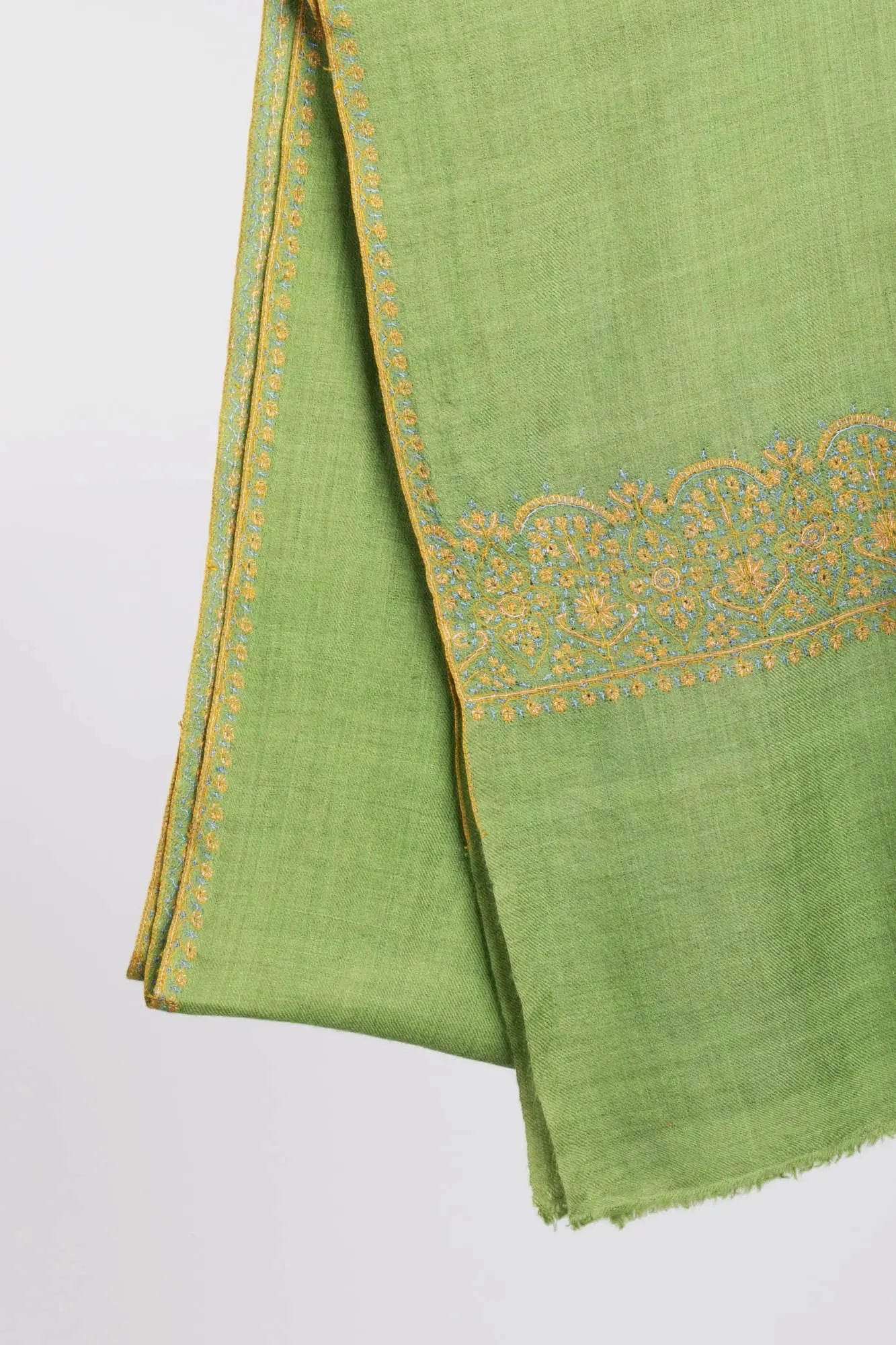 Palladar Sozni Embroidered Indian Cashmere Scarf Shahkaar