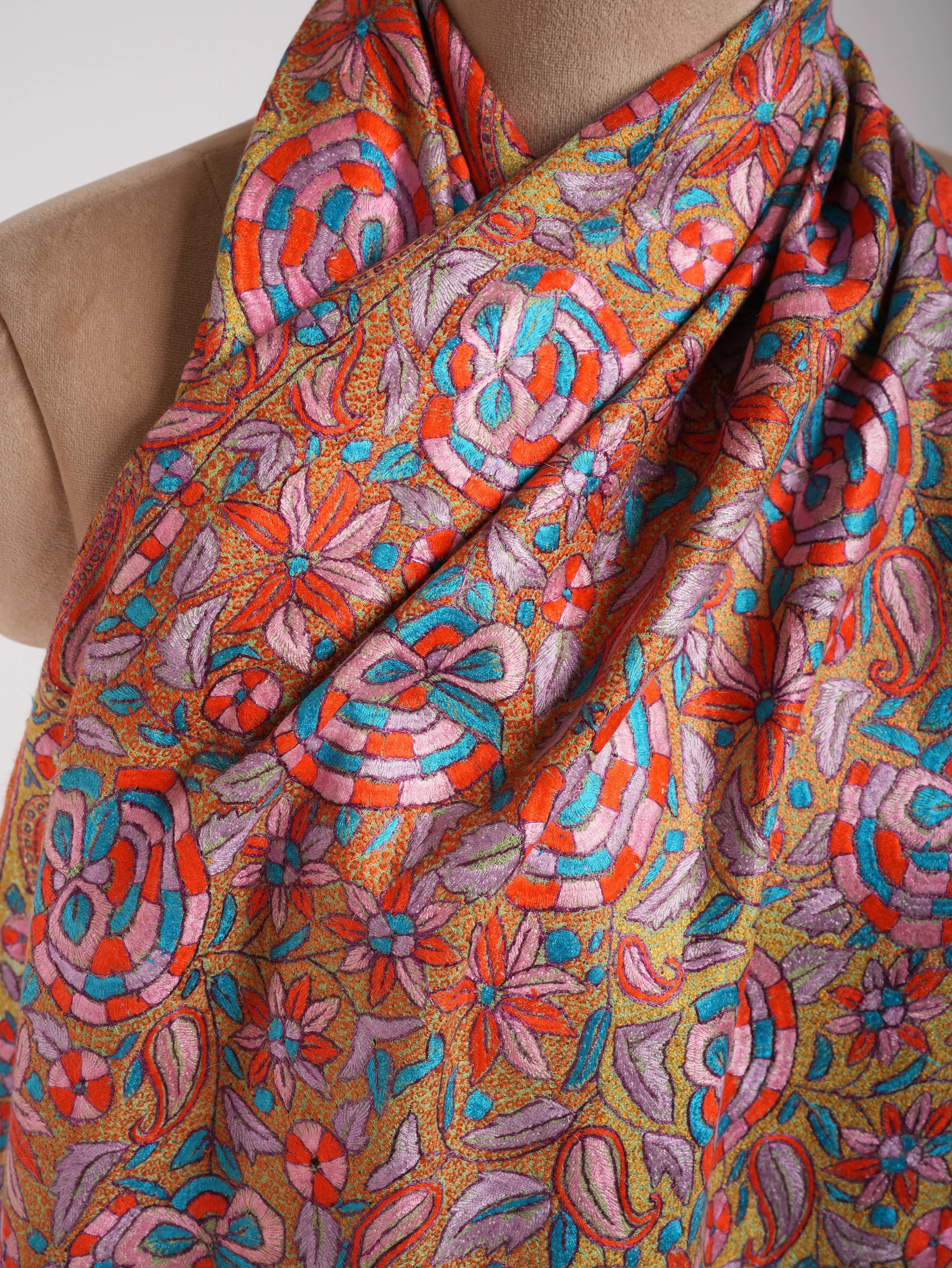 Papermachie Jamavar Handwoven Cashmere Scarf Shahkaar