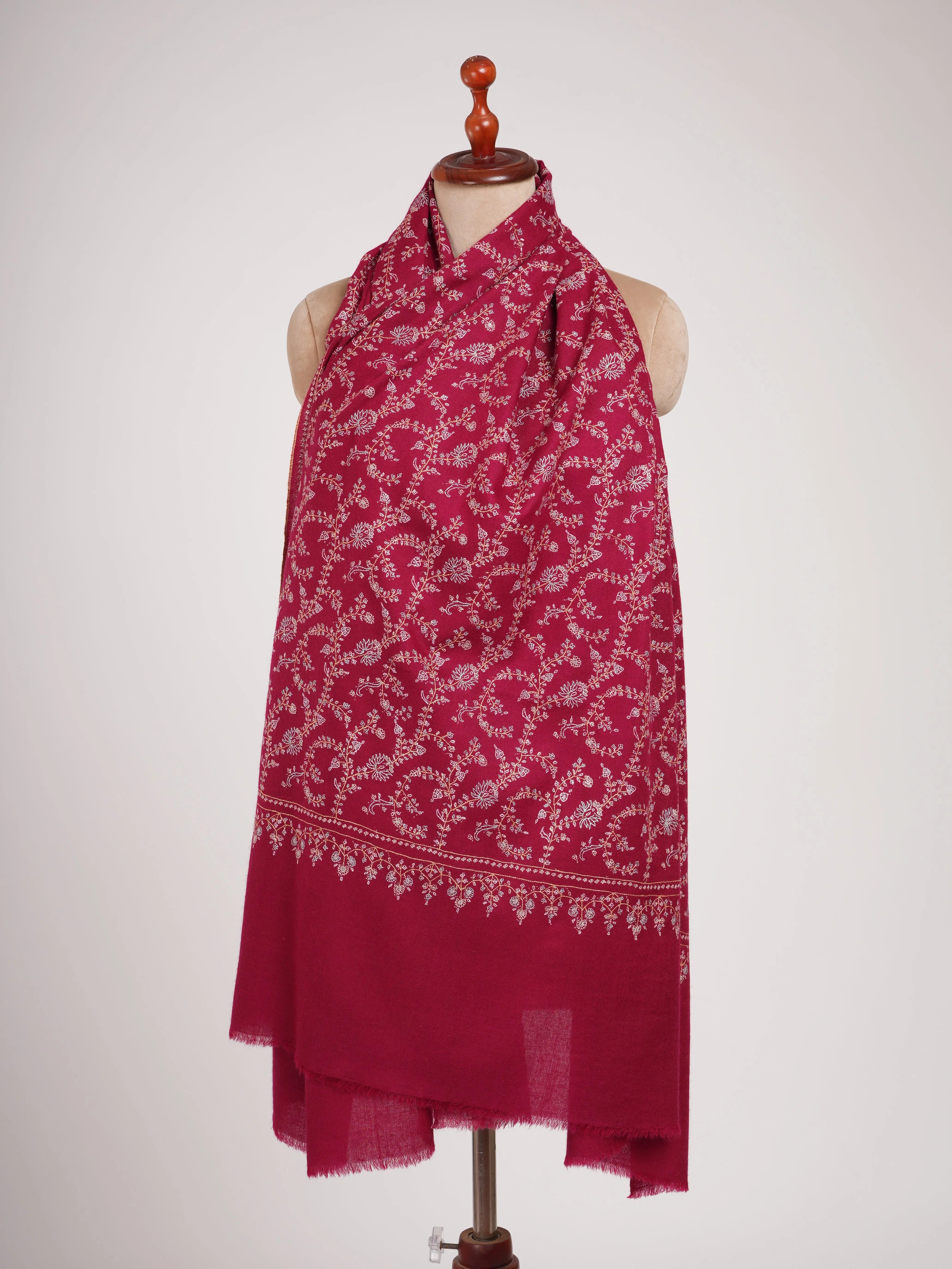 Pashmina Shawl with Fine Sozni Embroidery Shahkaar