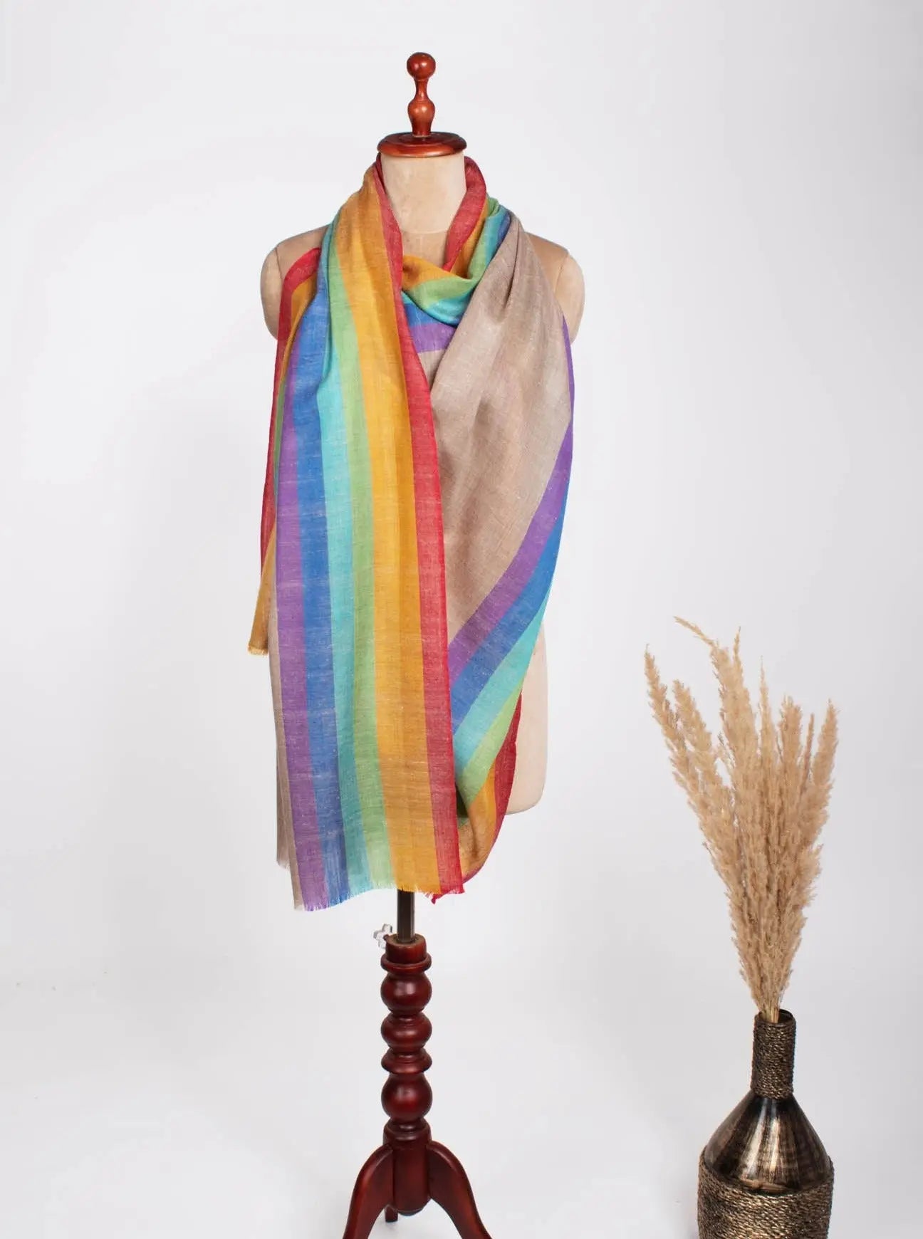 Rainbow Pashmina Scarf SKYLINE - Main Image