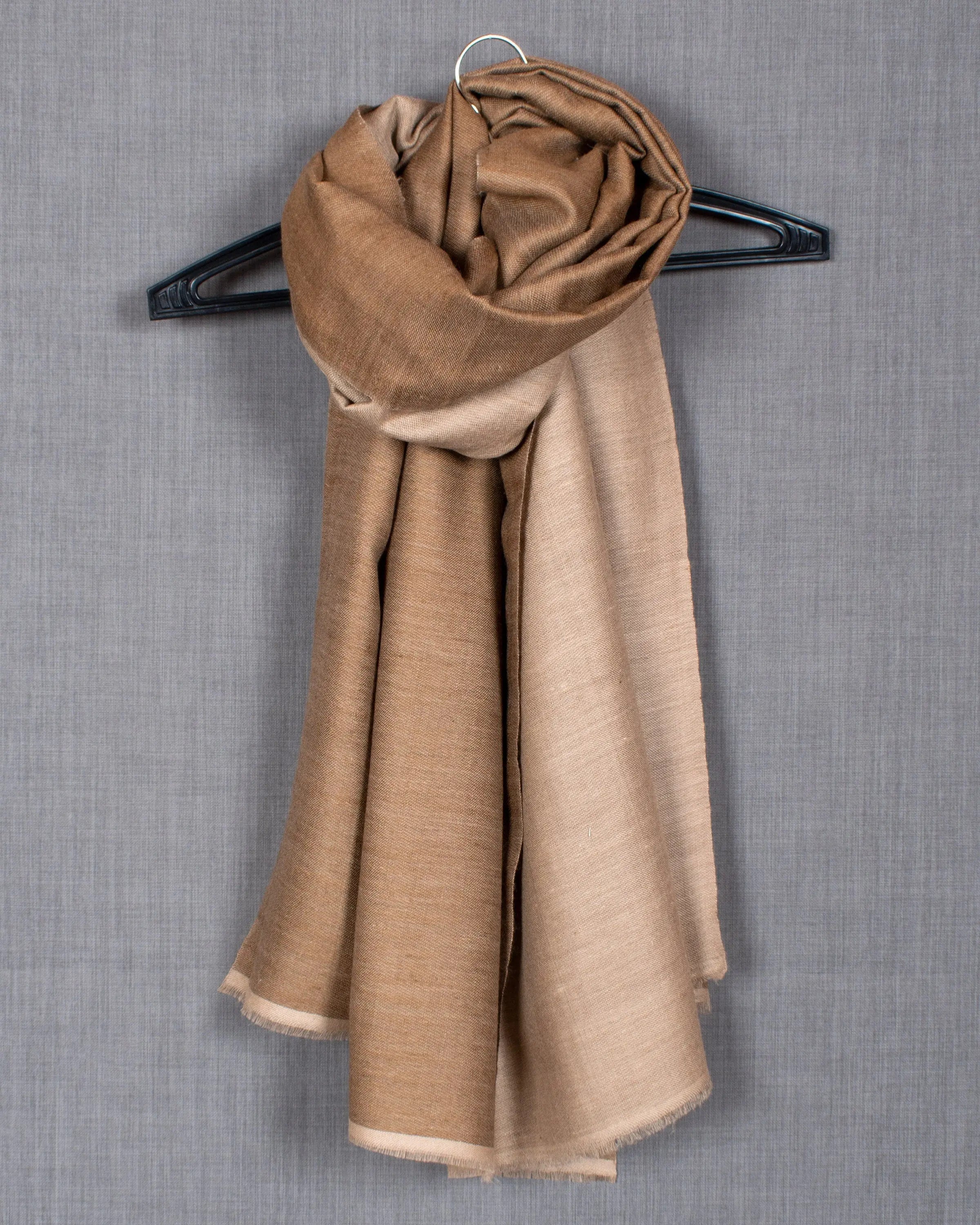 Reversible Scarves, Pashmina Wraps, Beige Shawls, Handmade Cashmere, Real Kashmiri Shawls, 28x80" - DENTON Shahkaar