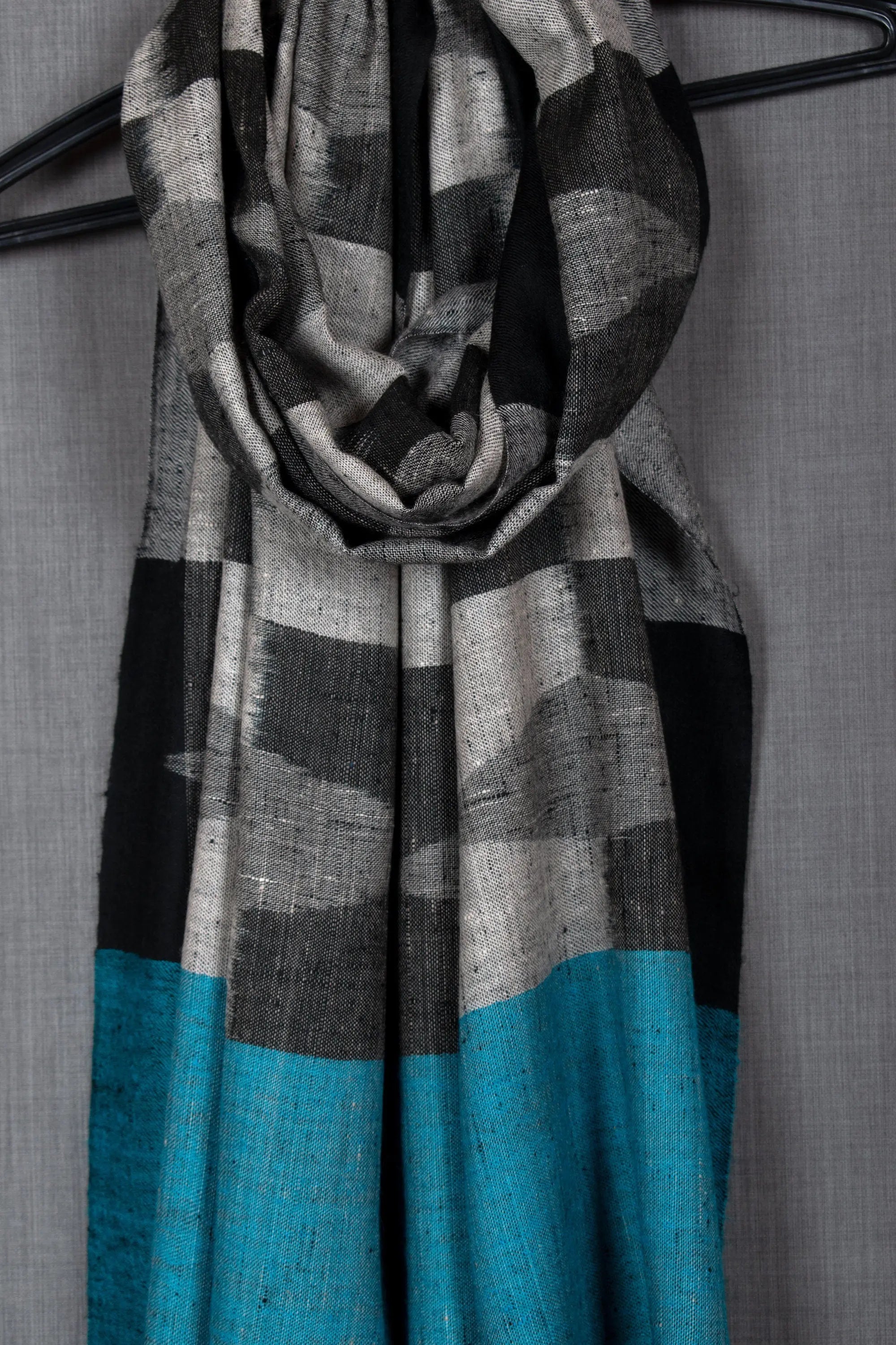 Rifat Ikat Weave Scarf, Pure Pashmina Wrap, 28x80" Shahkaar