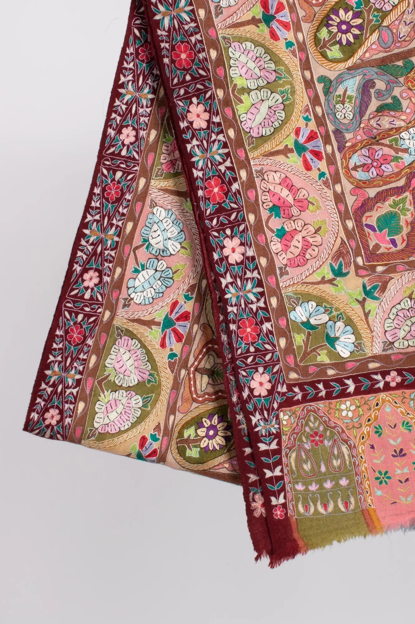 Royal Kalamkari Artistic Work Pashmina - ALBANS Shahkaar