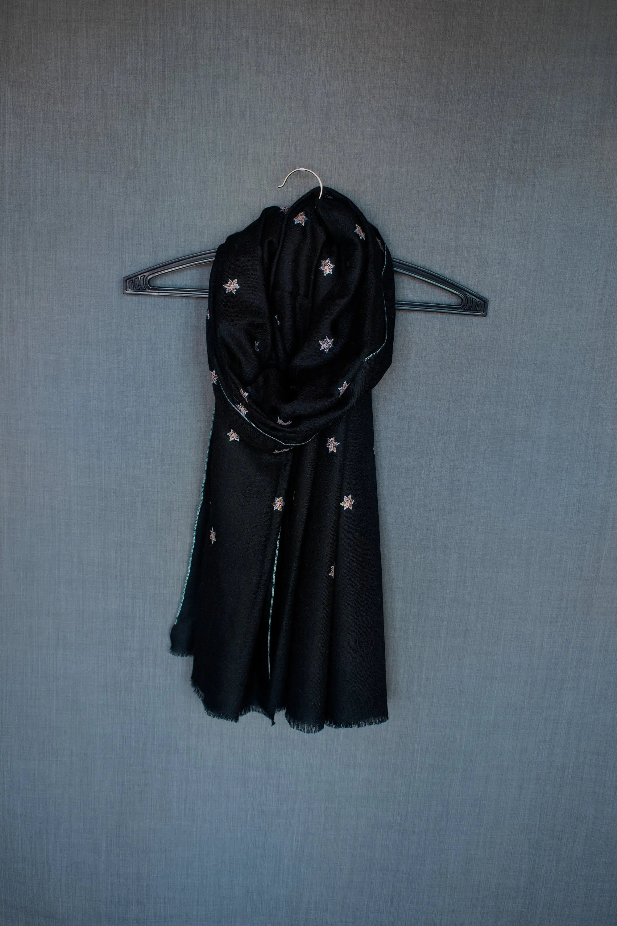 SHOP ANNIVERSARY SALE - Kashmir Pashmina Star Collection 2 of 5, Hand Embroidered Shawl, Cashmere Wrap, Handwoven, 40x80" Shahkaar