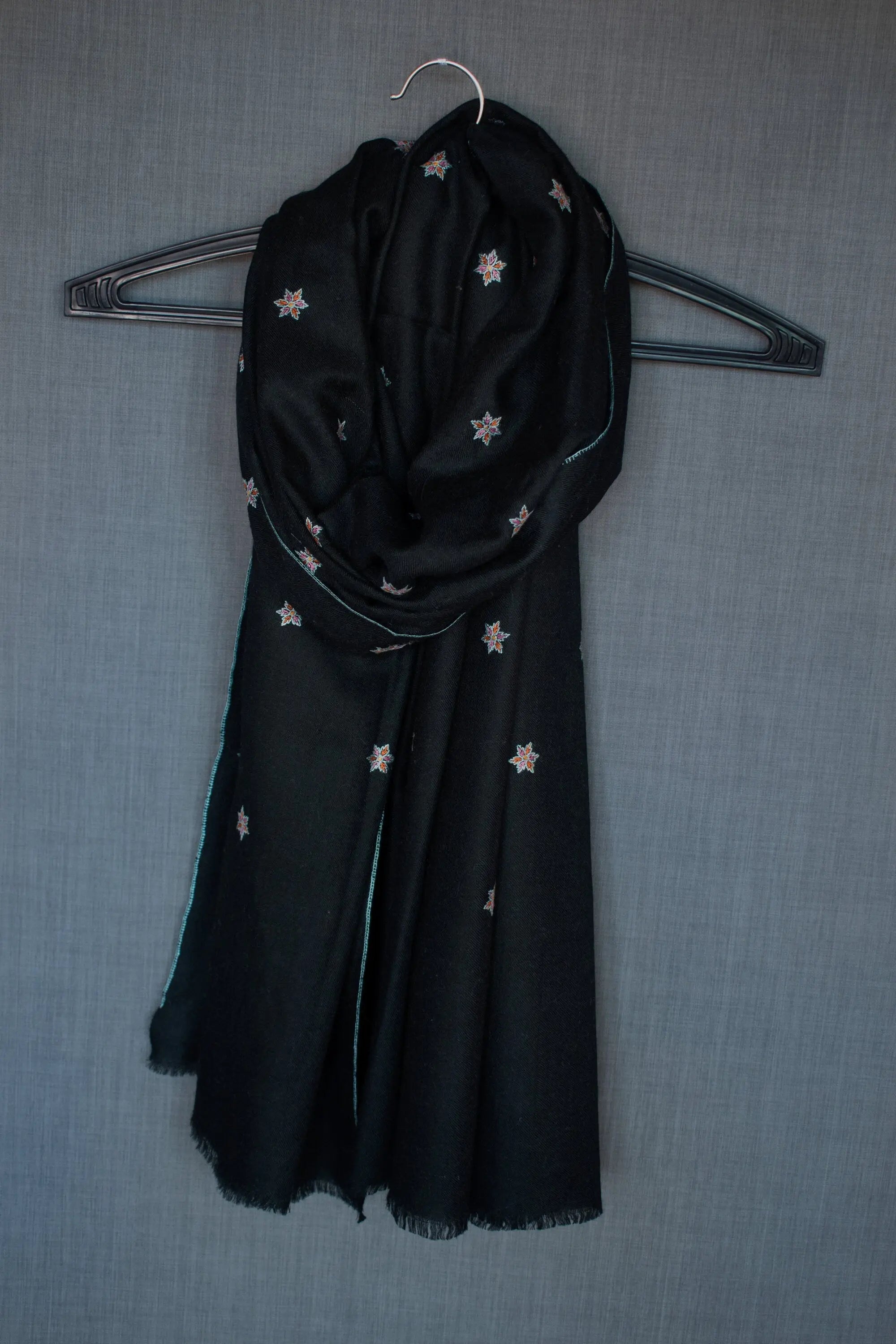 SHOP ANNIVERSARY SALE - Kashmir Pashmina Star Collection 2 of 5, Hand Embroidered Shawl, Cashmere Wrap, Handwoven, 40x80" Shahkaar
