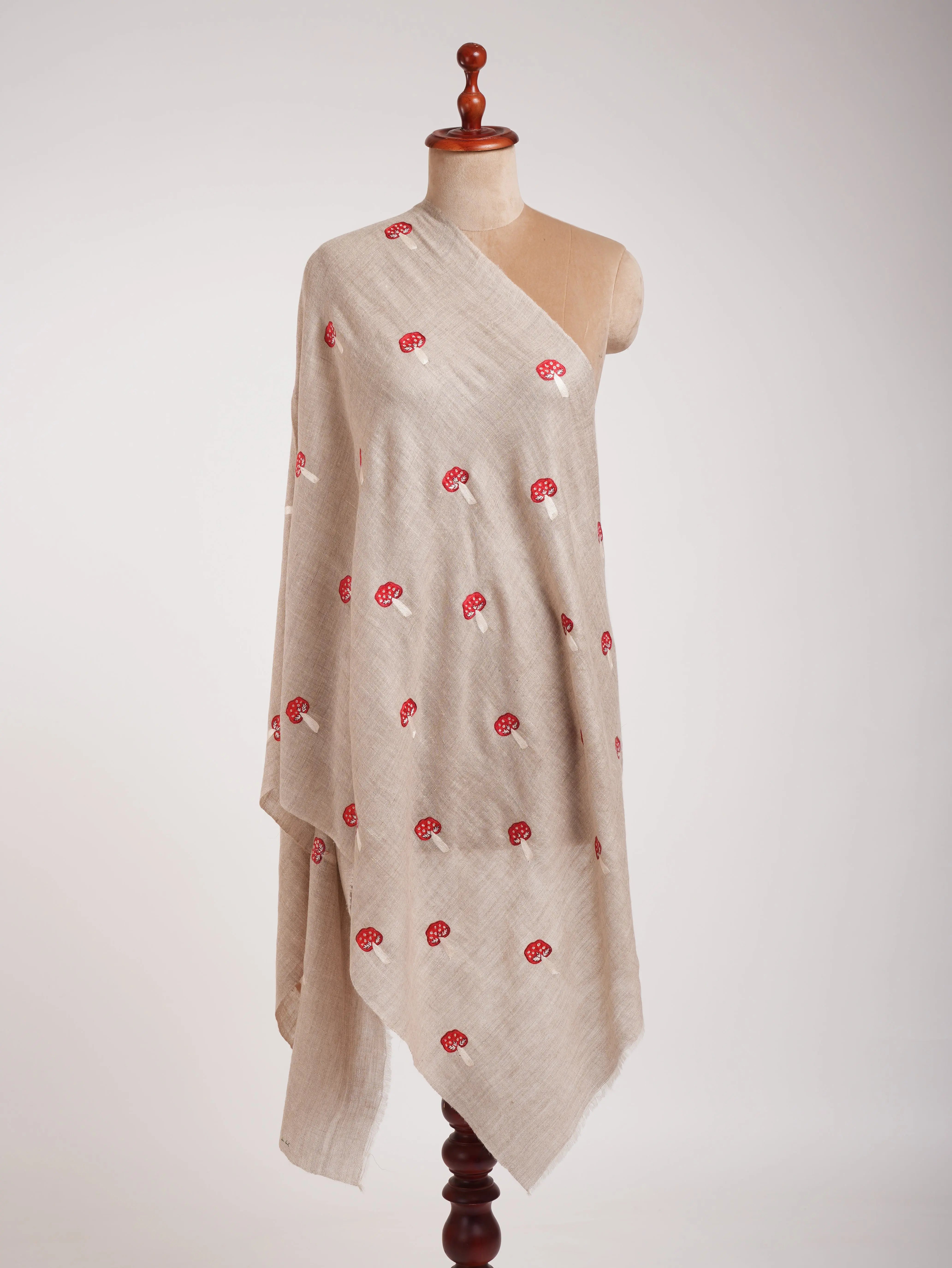 Small Mushrooms Cashmere Scarf - SHERIDAN Shahkaar