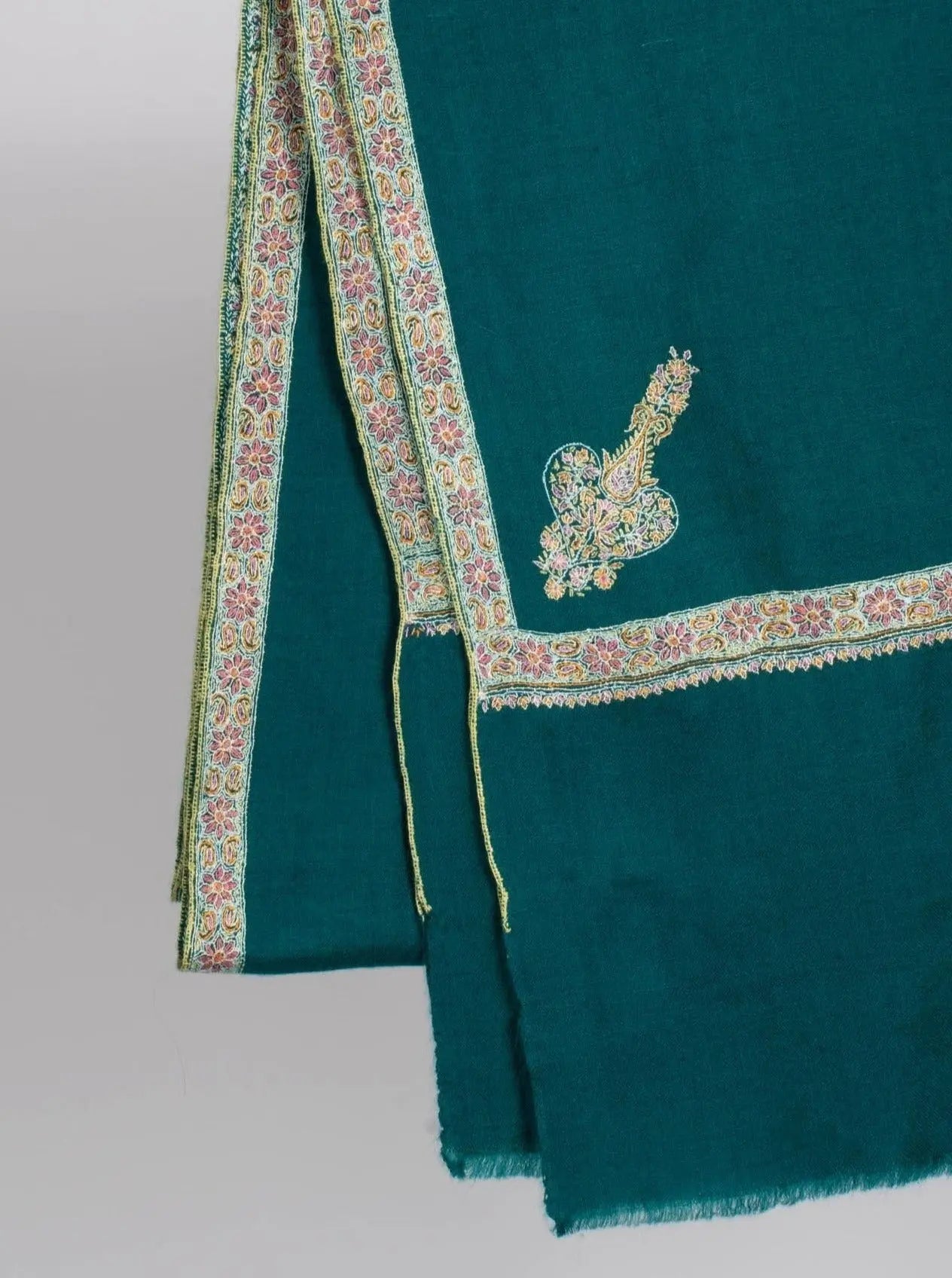 Soft Cashmere Pashmina in Dark Teal - RAJSHAHI Shahkaar