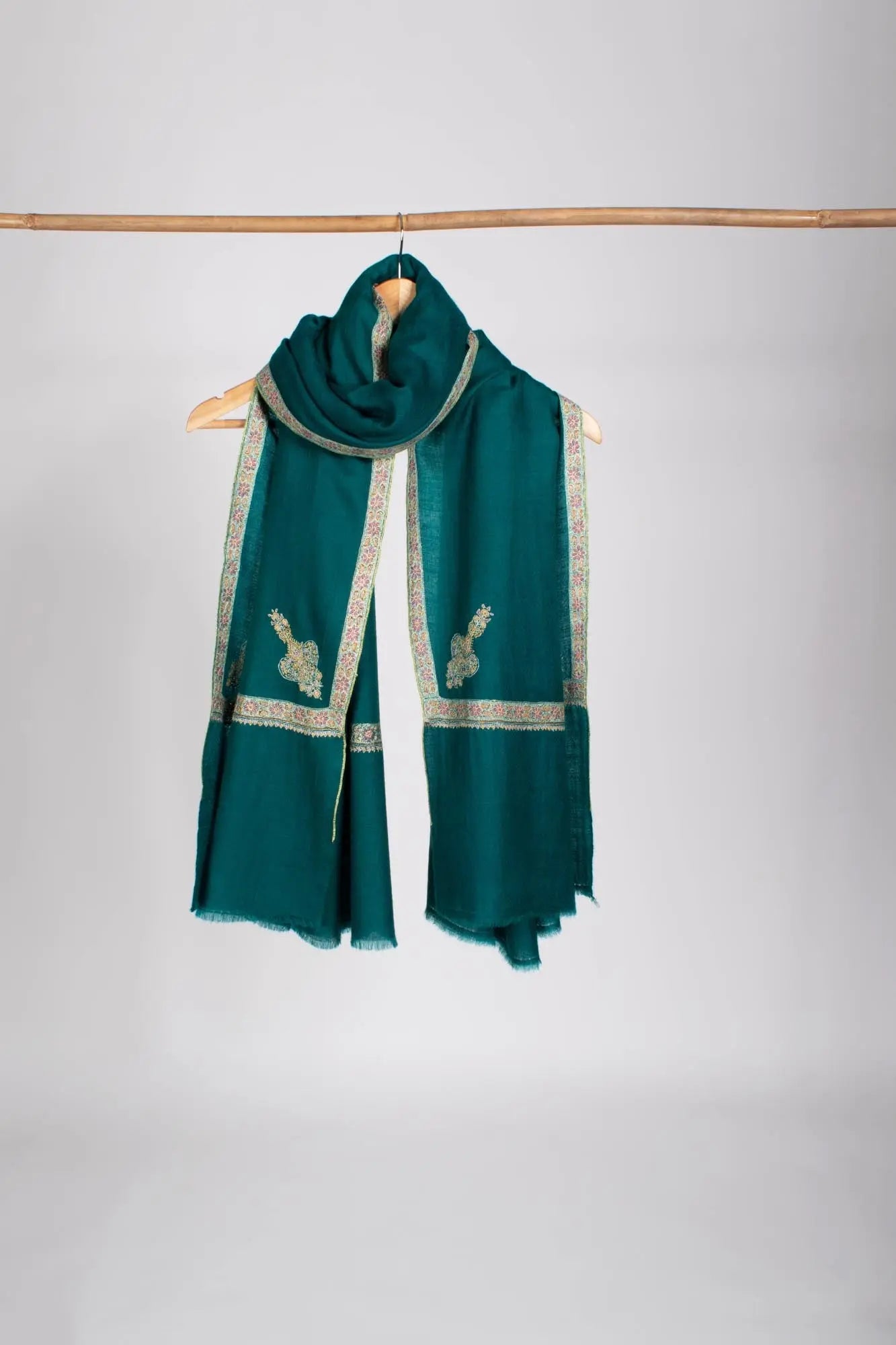 Soft Cashmere Pashmina in Dark Teal - RAJSHAHI Shahkaar