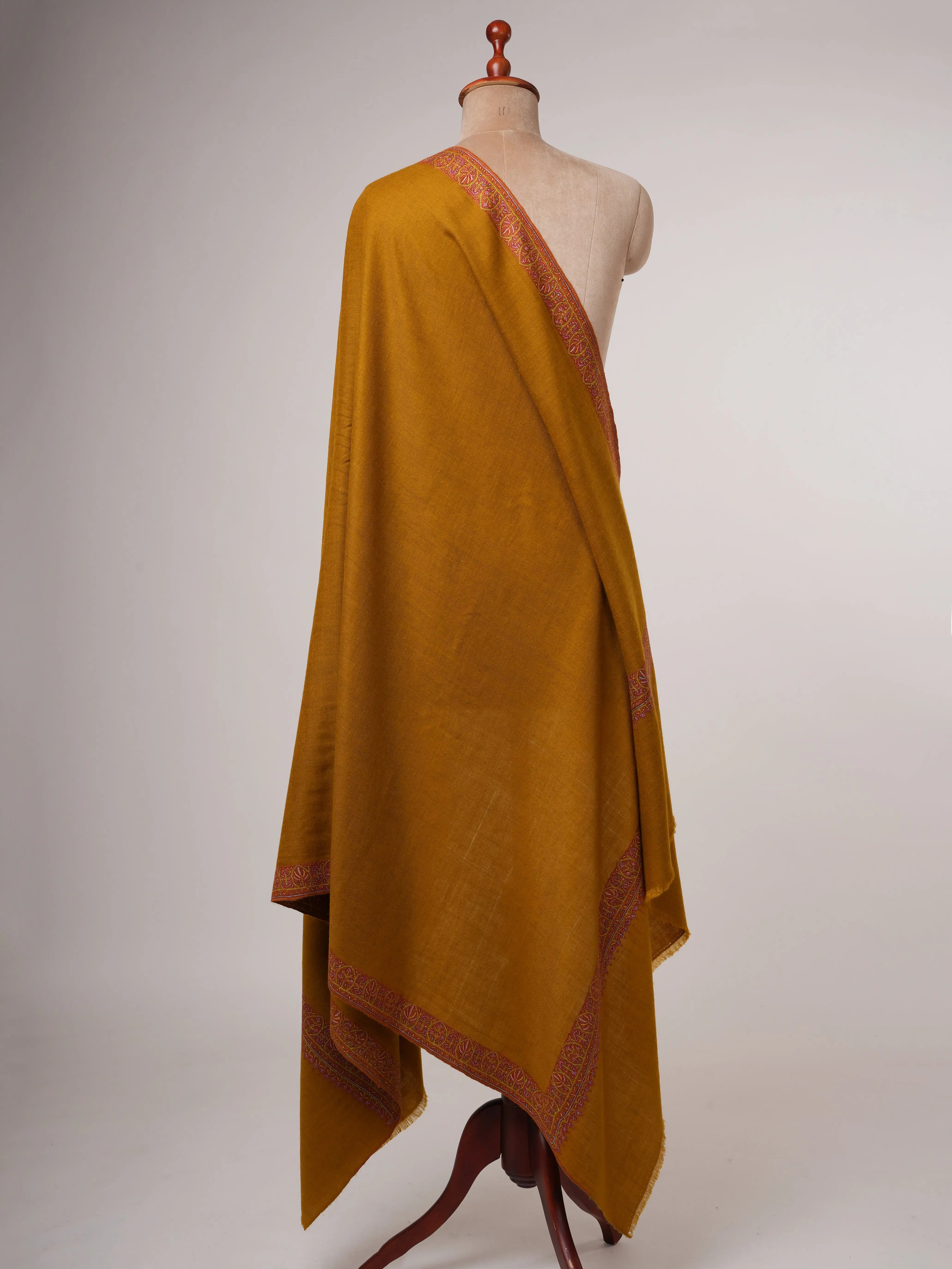 Soft Luxurious Hand Embroidered Neemdaur Kashmiri Pashmina Shawl Shahkaar