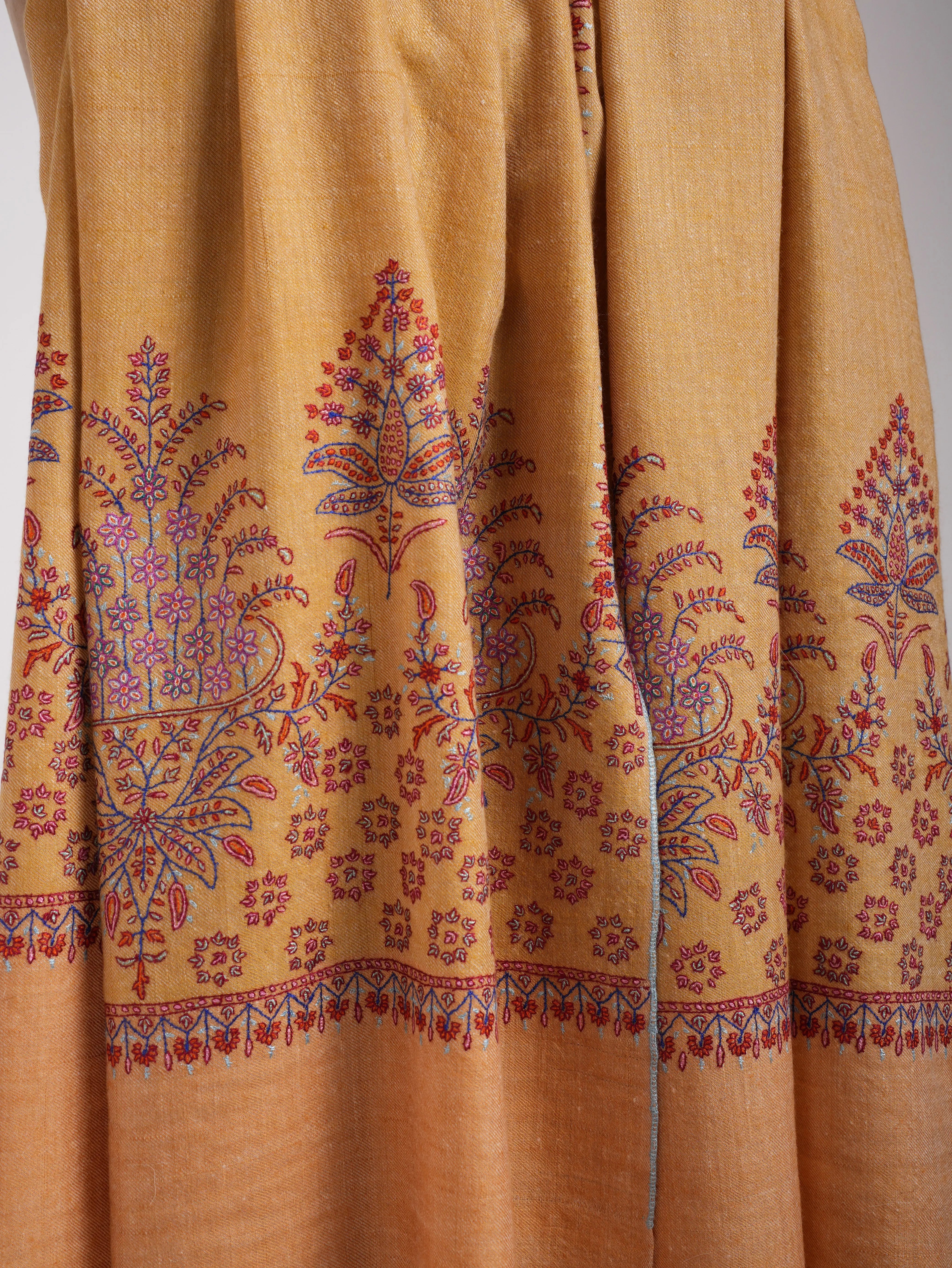 Sozni Embroidered Original Kashmiri Pashmina Shawl Shahkaar