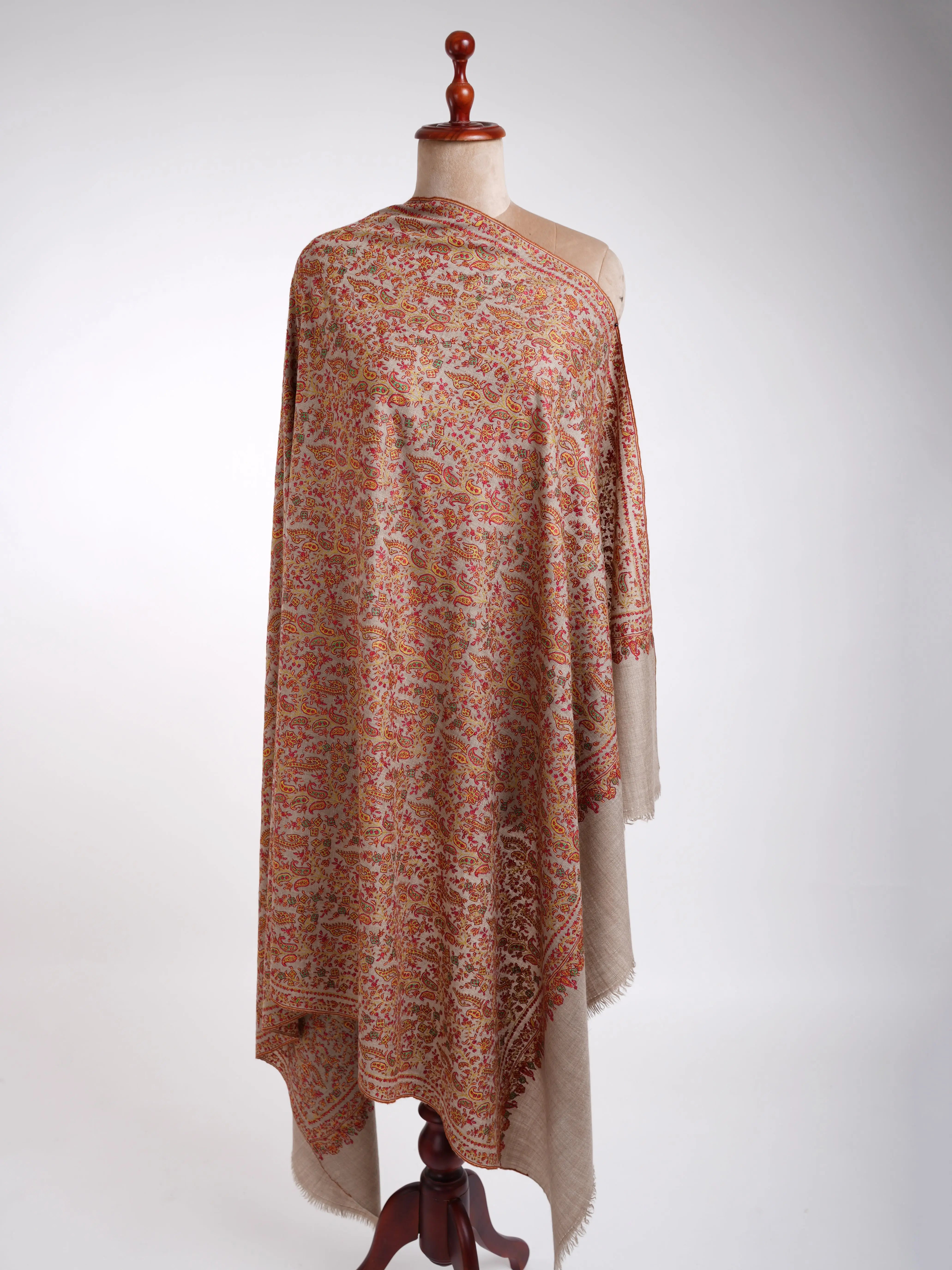 Sozni Handmade Pure Pashmina Shawl Shahkaar