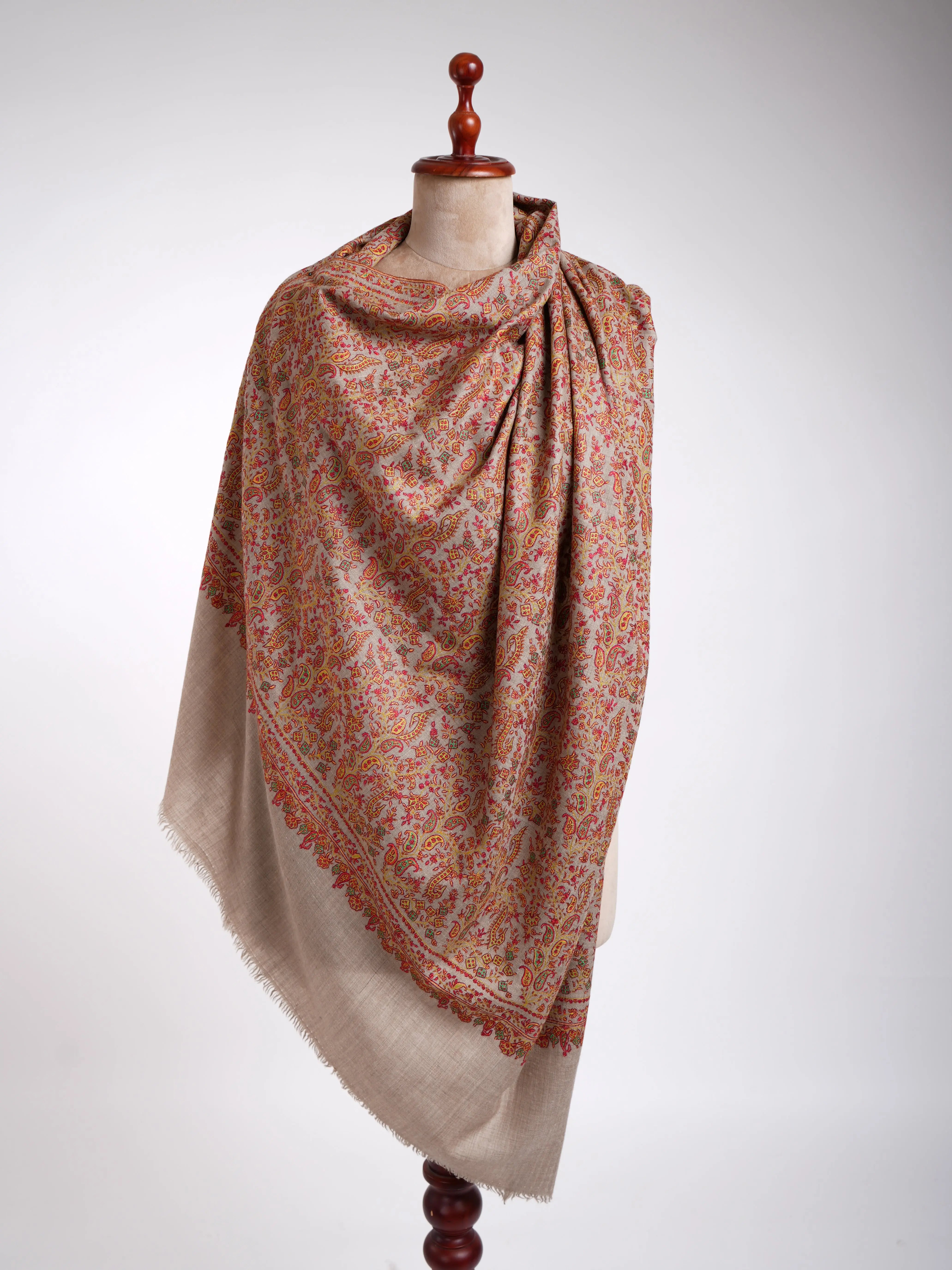 Sozni Handmade Pure Pashmina Shawl Shahkaar