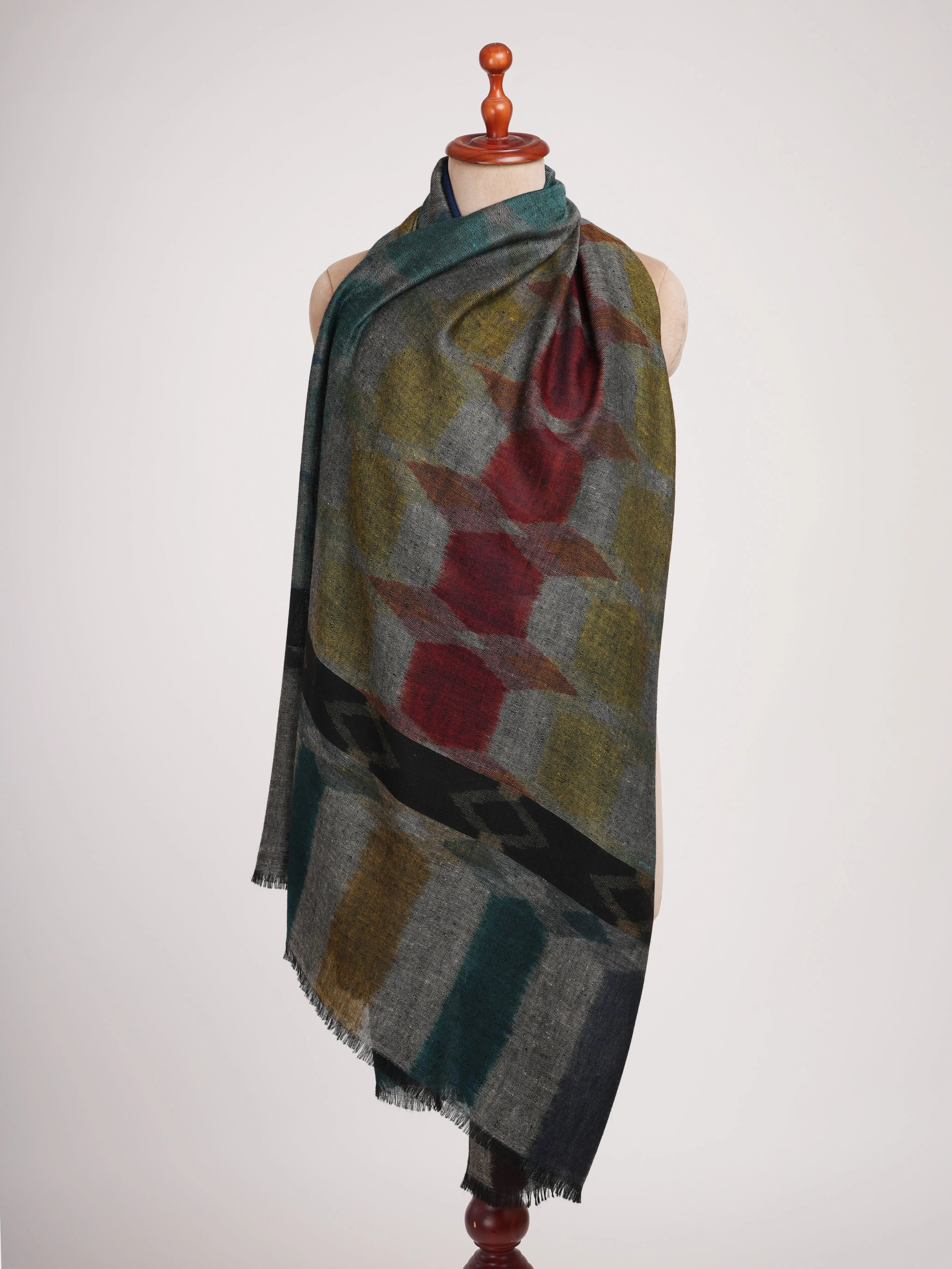 Space Dye Handwoven Stylish Pashmina Shawl Shahkaar