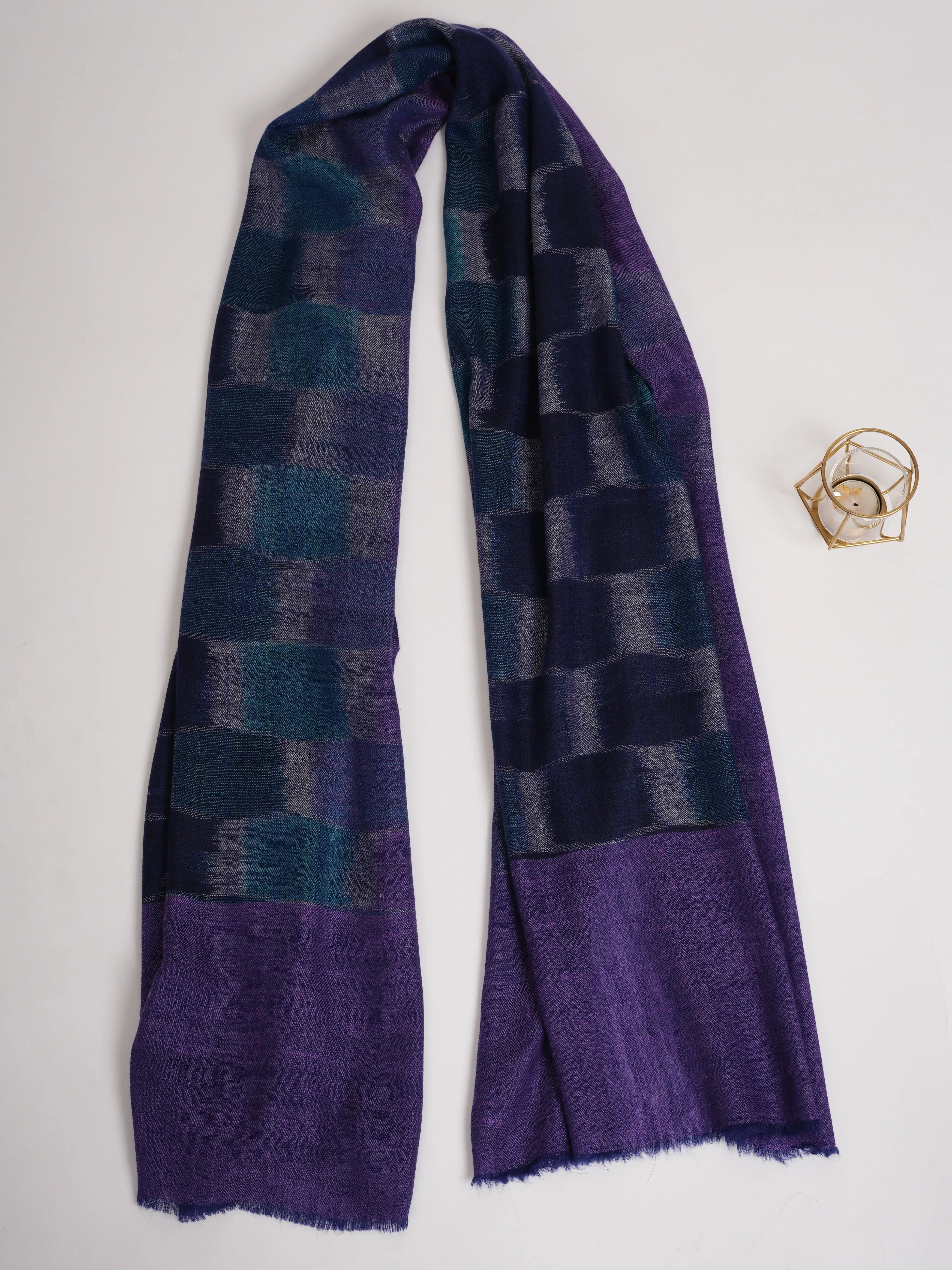 Space Dyed Handwoven Indian Cashmere Stole Shahkaar