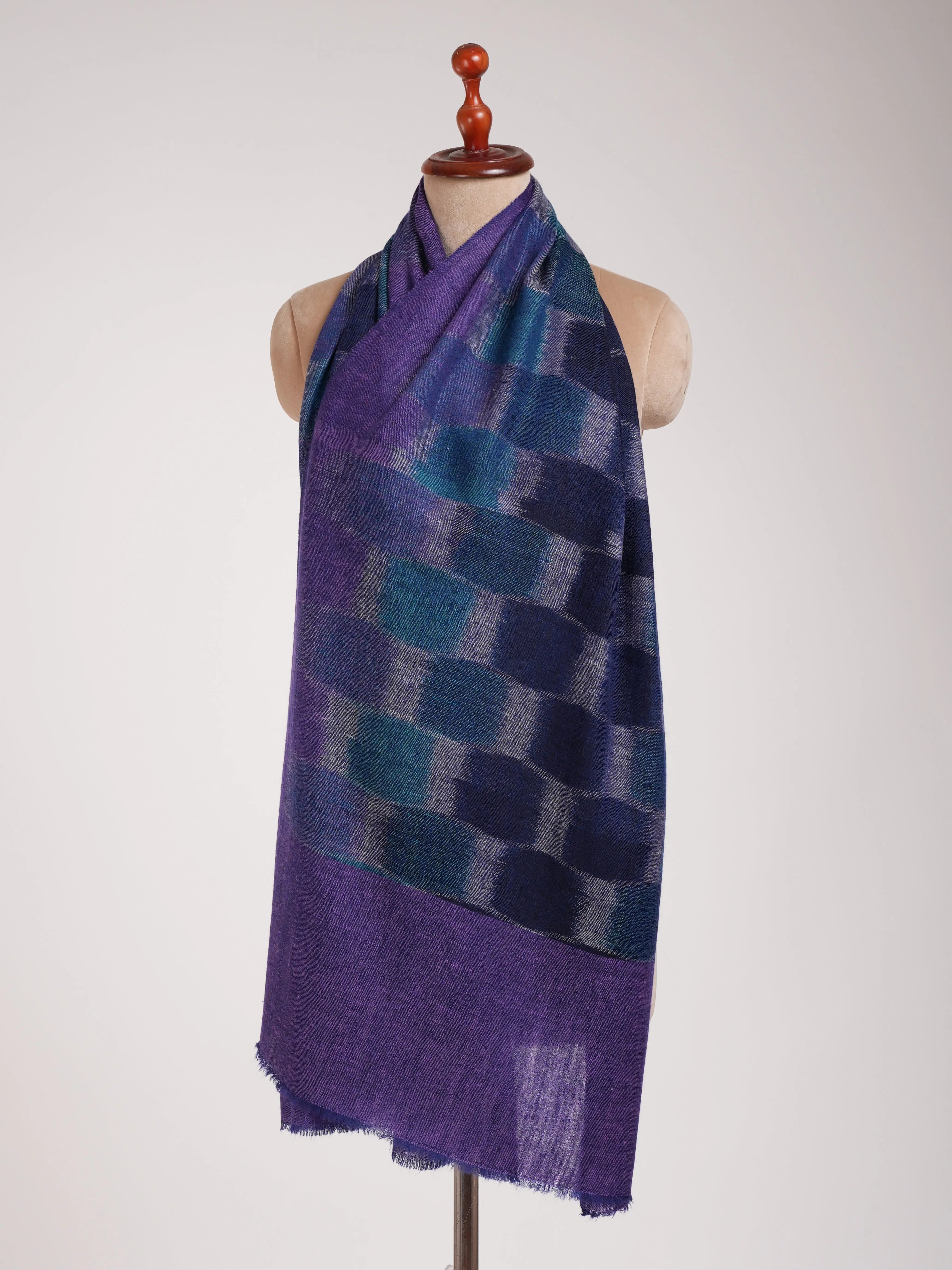 Space Dyed Handwoven Indian Cashmere Stole Shahkaar