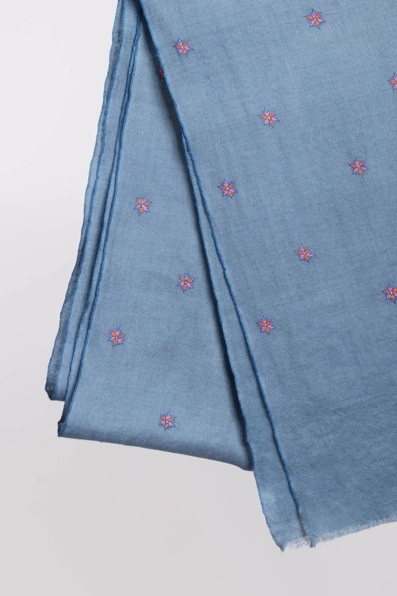 Star Collection Blue Cashmere Scarf - SEARCY Shahkaar