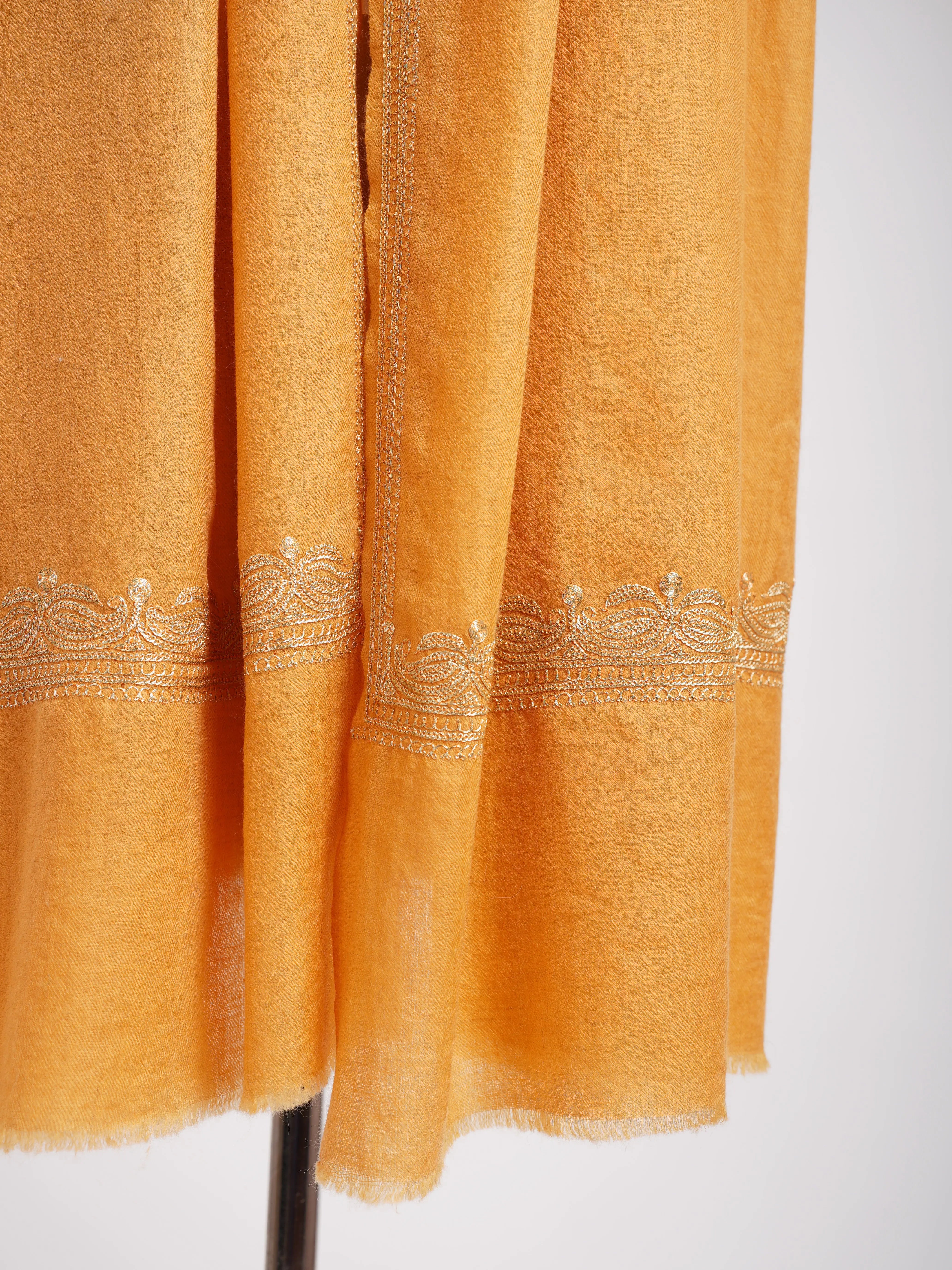 Tilla Embroidered Indian Cashmere Scarf Shahkaar