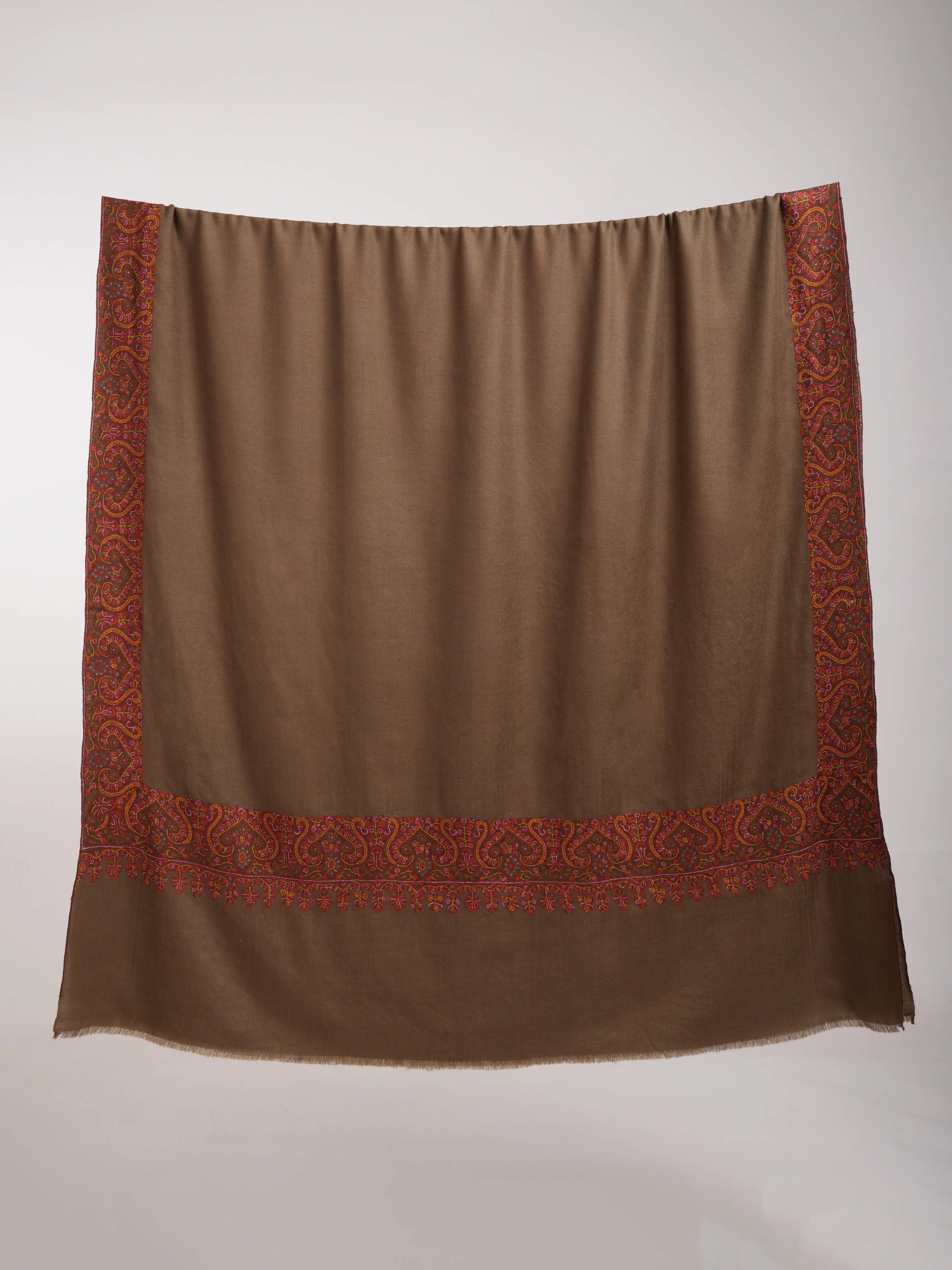 Toosh Color Daurdar Sozni Stitched Authentic Pashmina Shawl Shahkaar