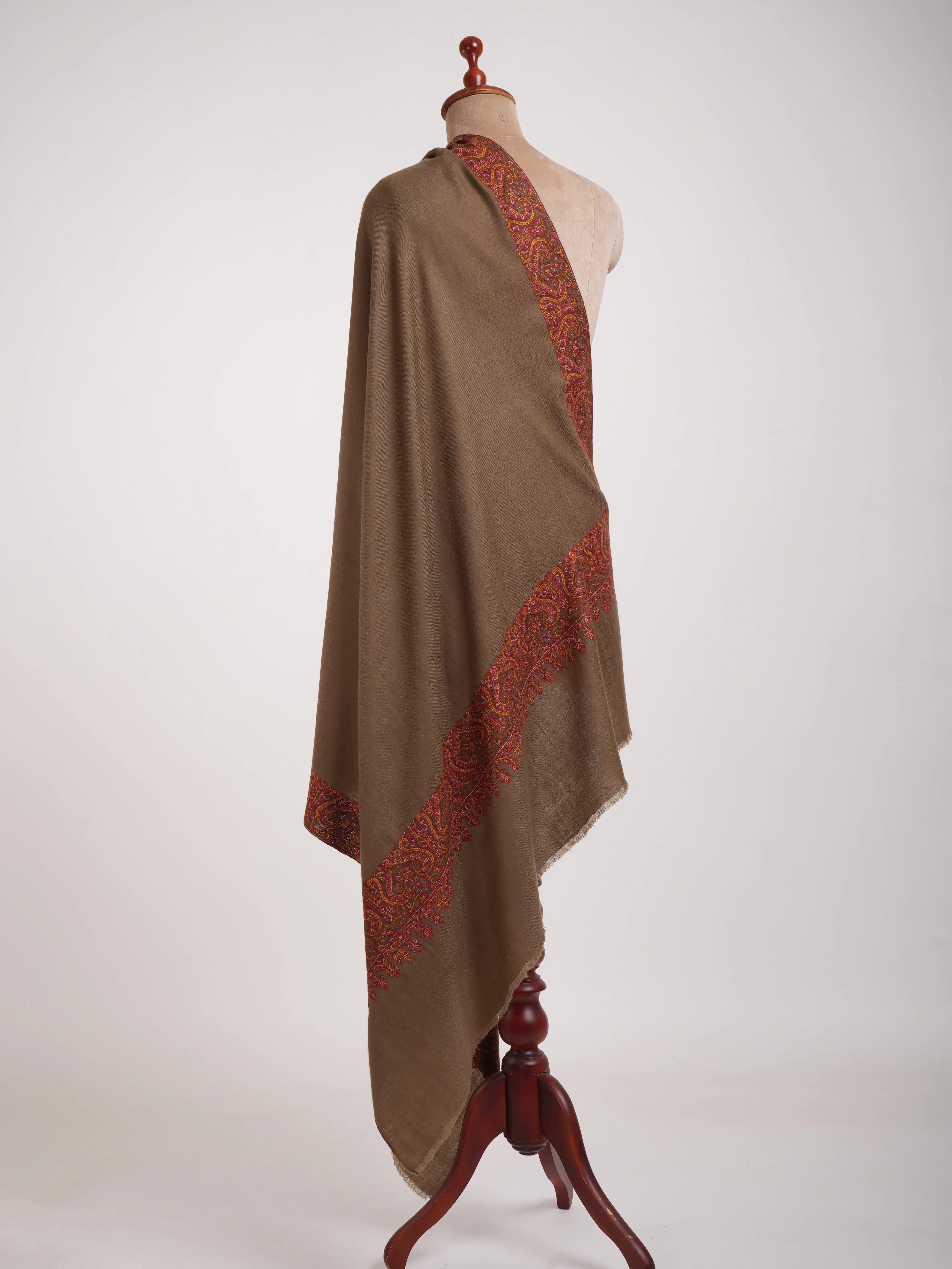 Toosh Color Daurdar Sozni Stitched Authentic Pashmina Shawl Shahkaar