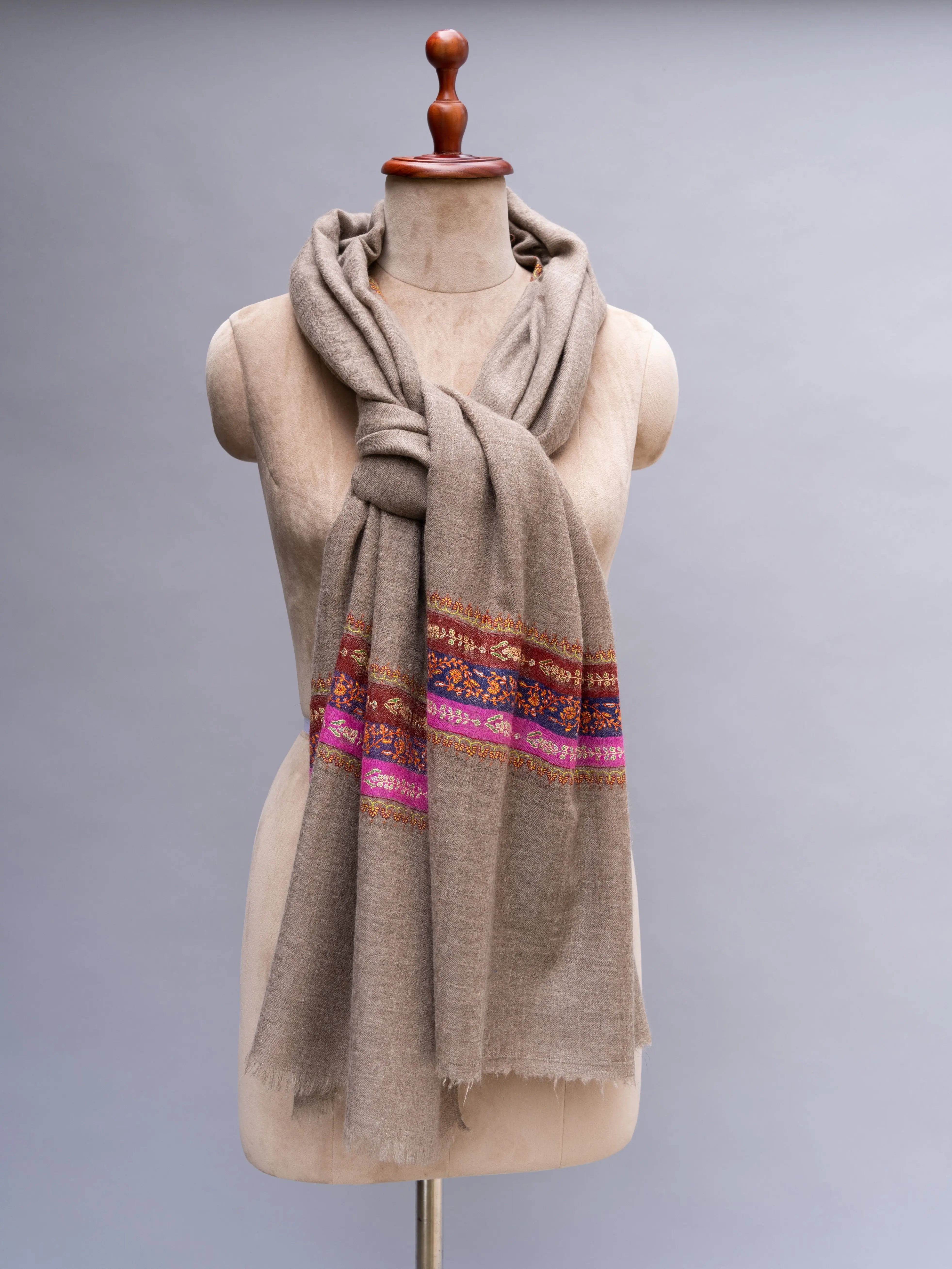Toosh Color Indian Cashmere Scarf Shahkaar