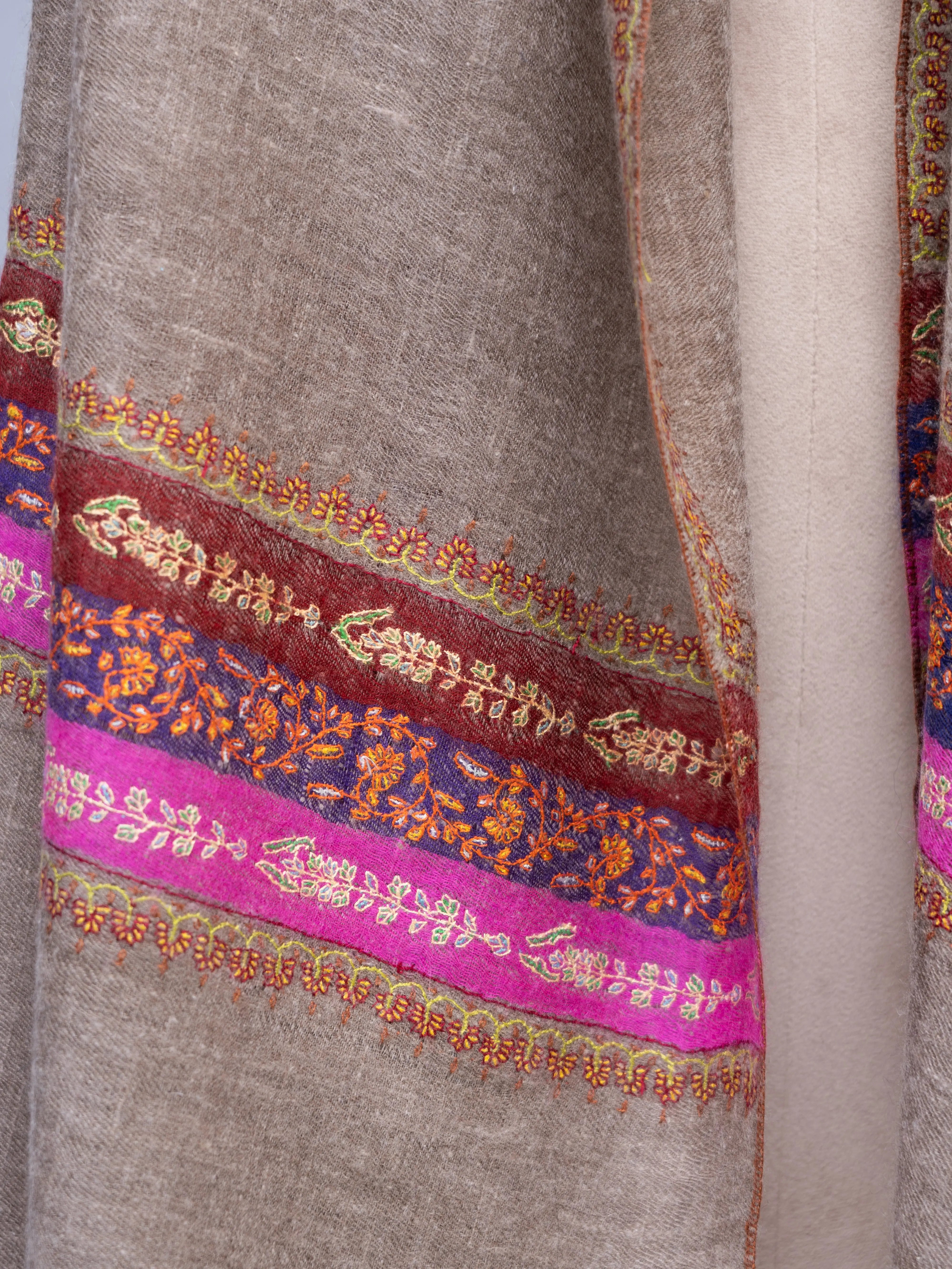 Toosh Color Indian Cashmere Scarf Shahkaar