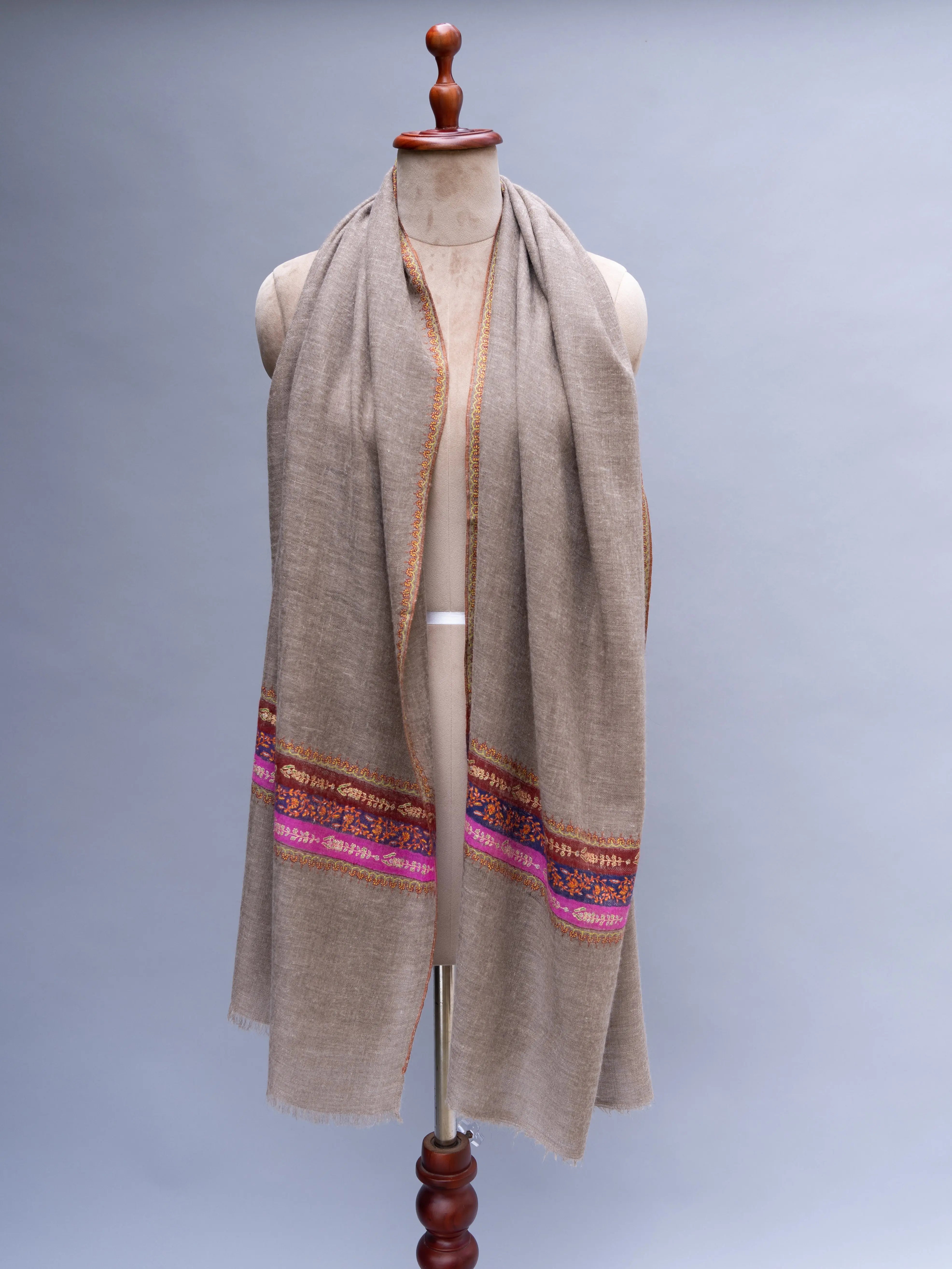 Toosh Color Indian Cashmere Scarf Shahkaar