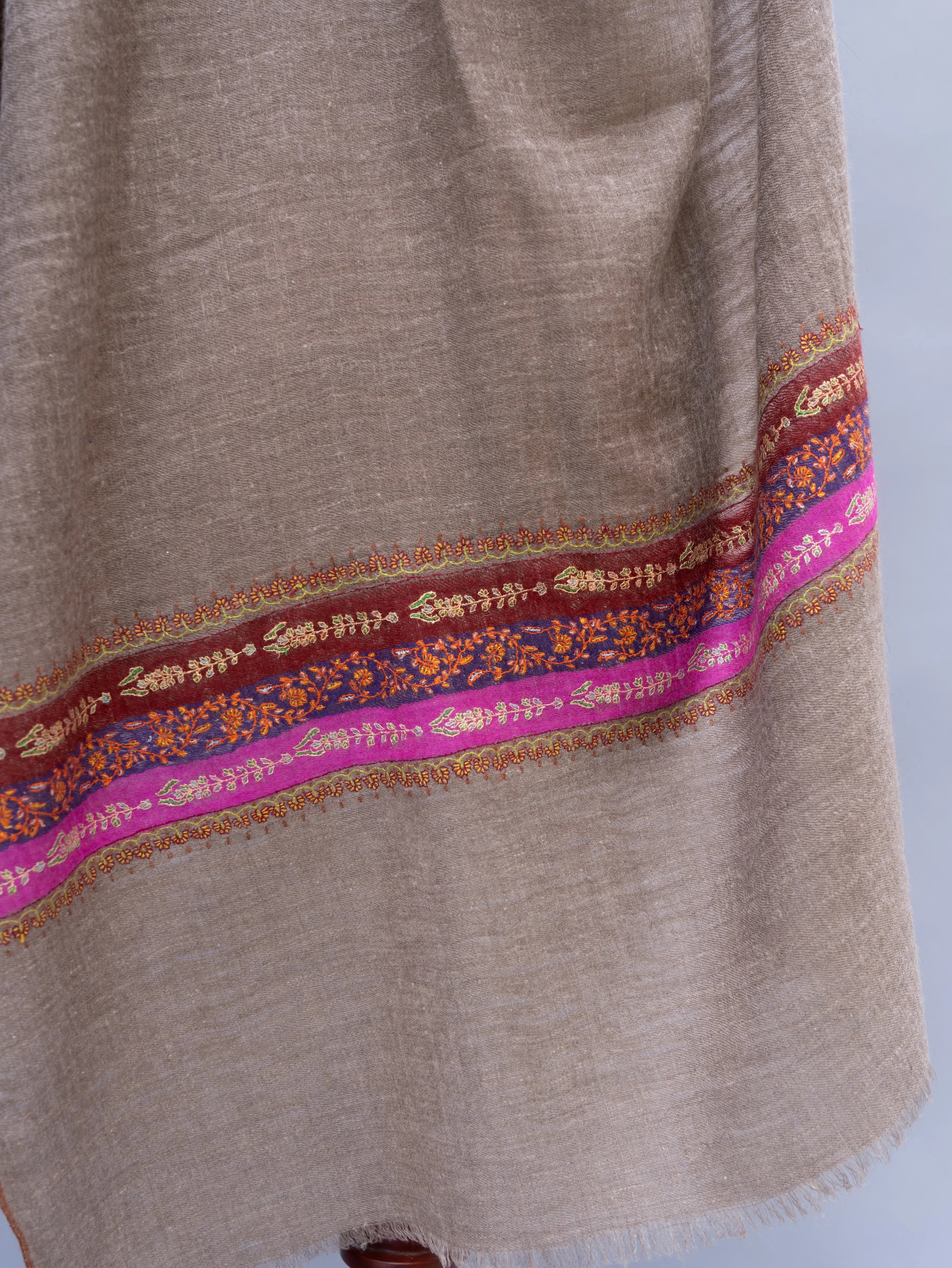 Toosh Color Indian Cashmere Scarf Shahkaar