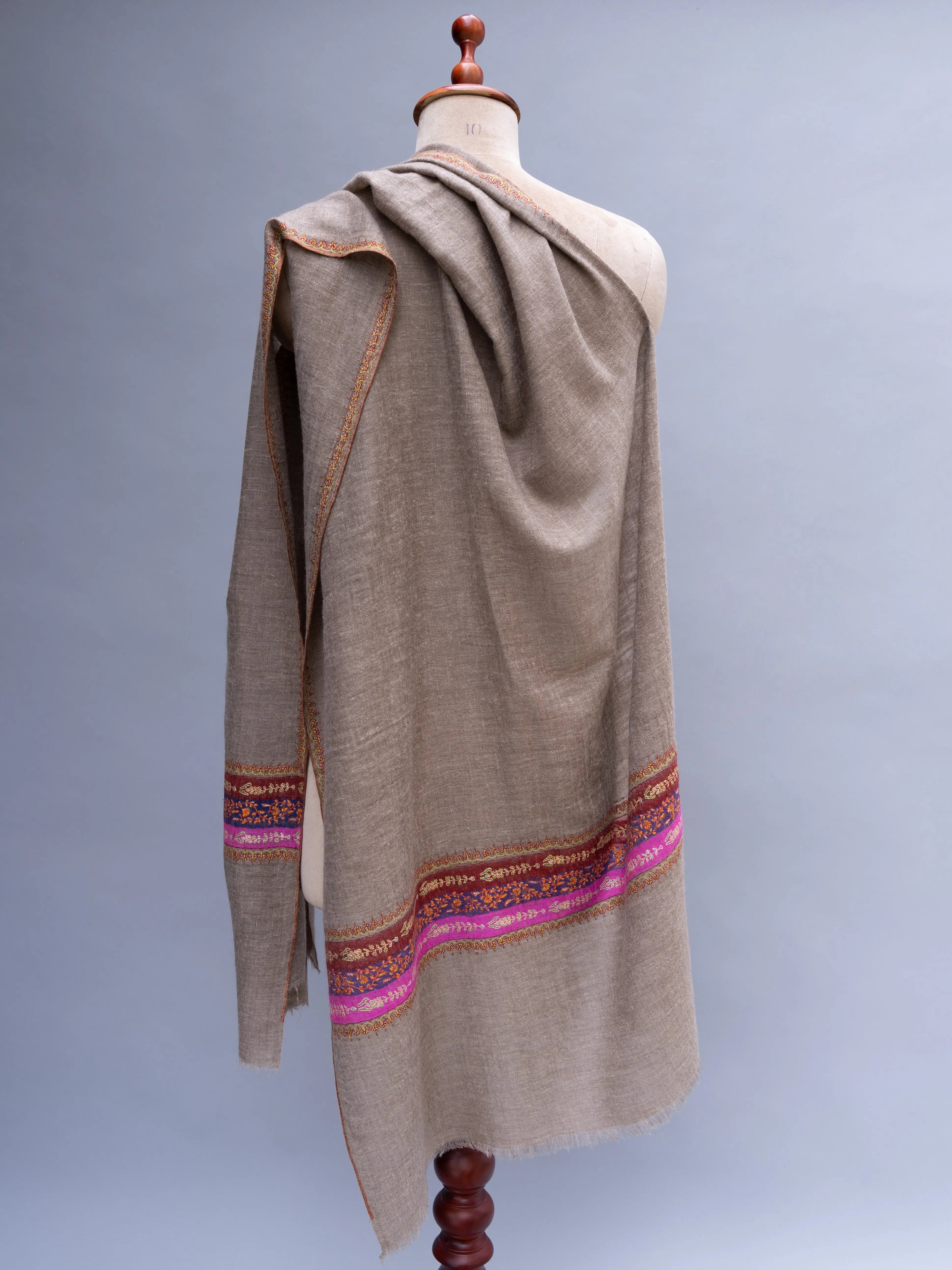 Toosh Color Indian Cashmere Scarf Shahkaar