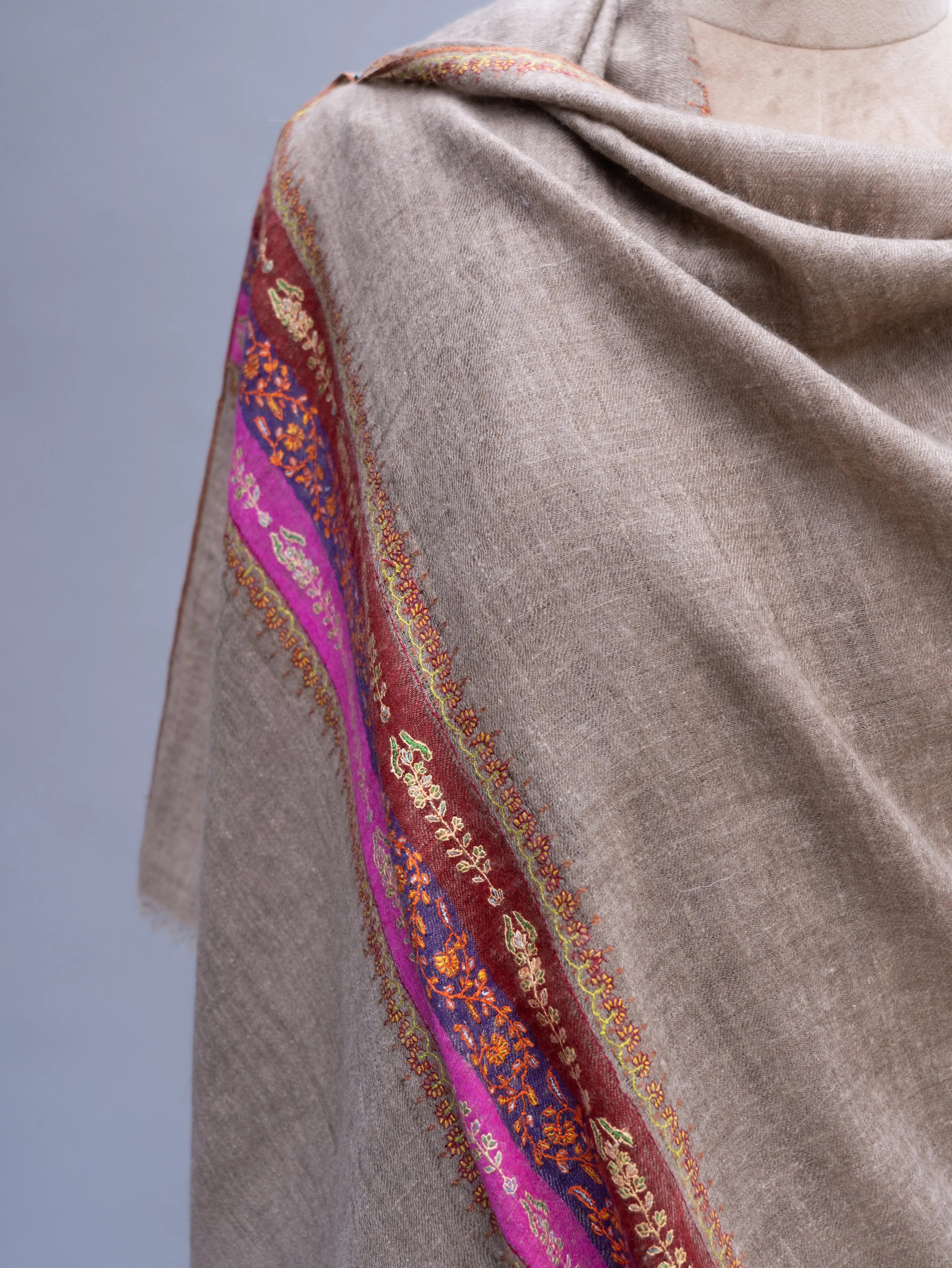 Toosh Color Indian Cashmere Scarf Shahkaar