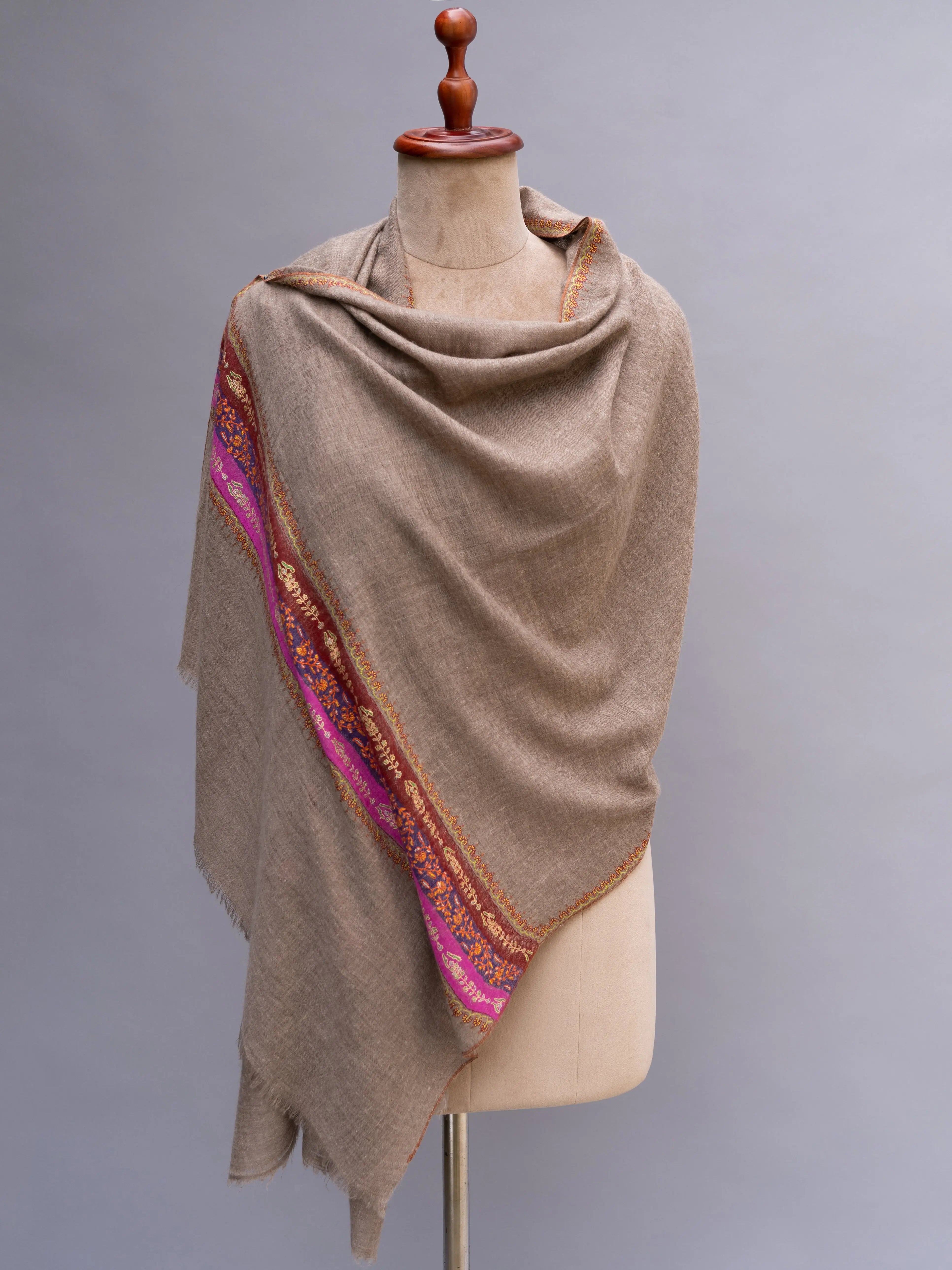 Toosh Color Indian Cashmere Scarf Shahkaar