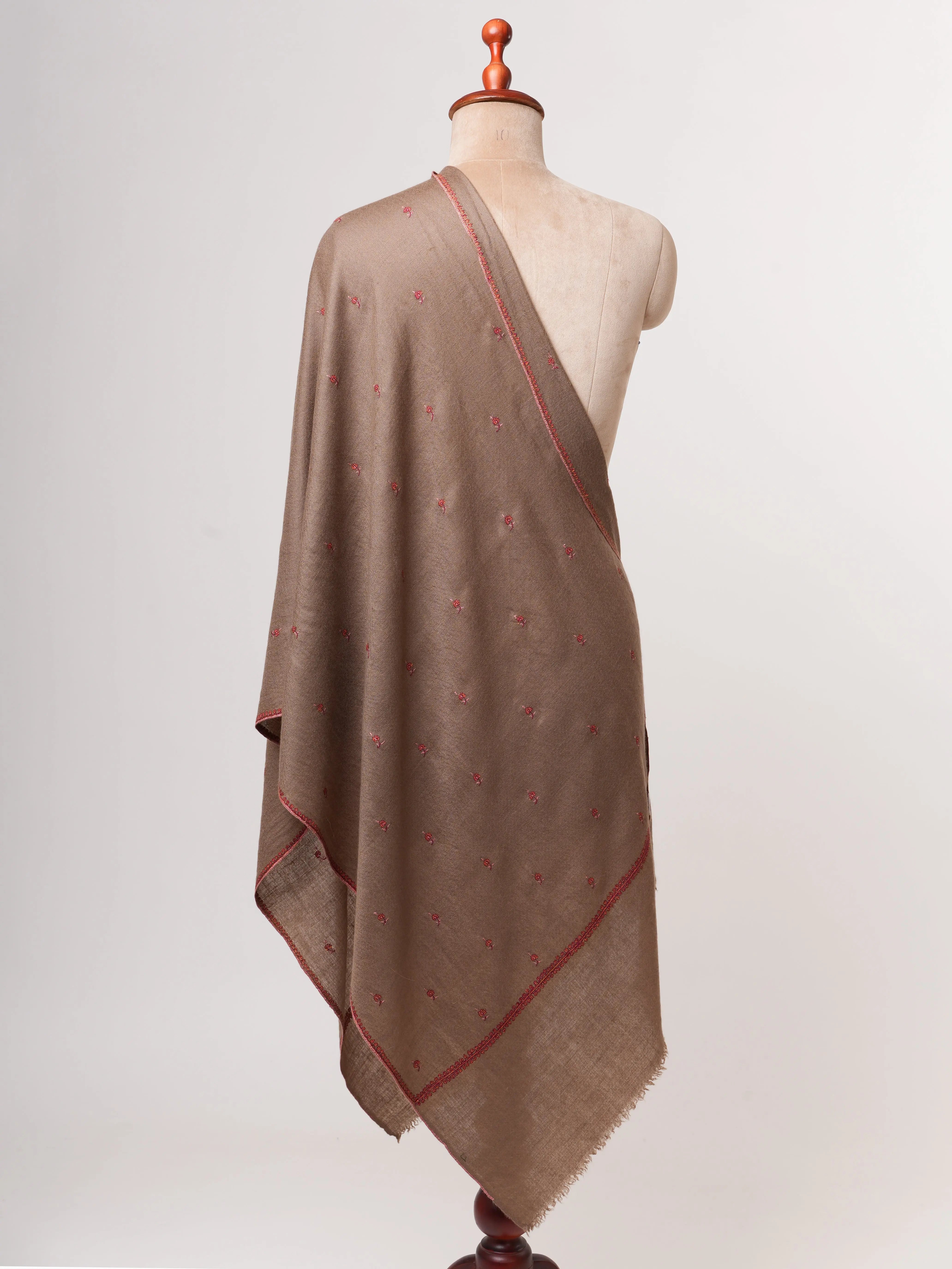 Toosh Color Indian Cashmere Scarf with Buteh Embroidery – Baby Soft Shahkaar