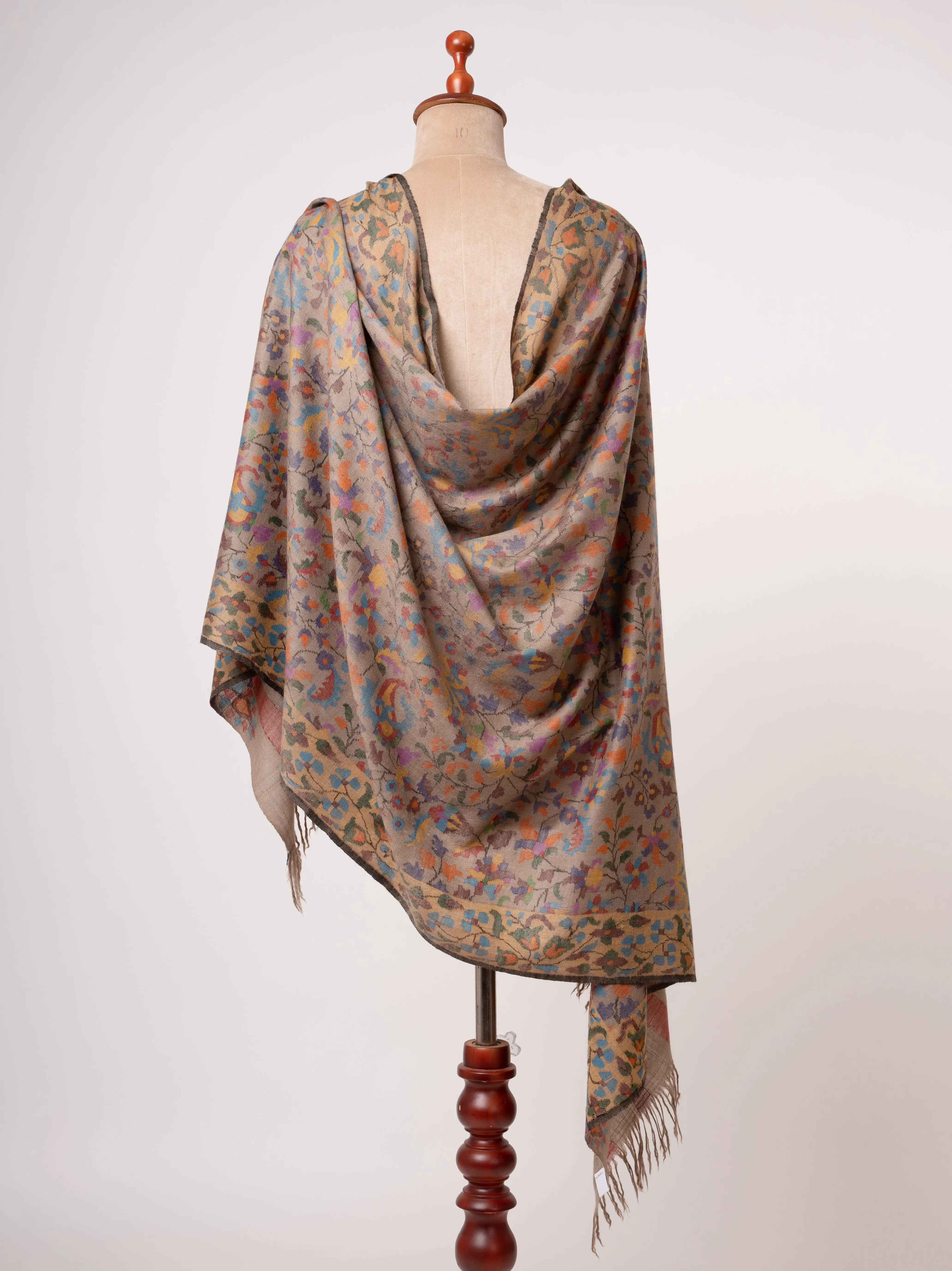 Toosh Color Kani Pashmina Shawl with Intricate Handwoven Motifs Shahkaar