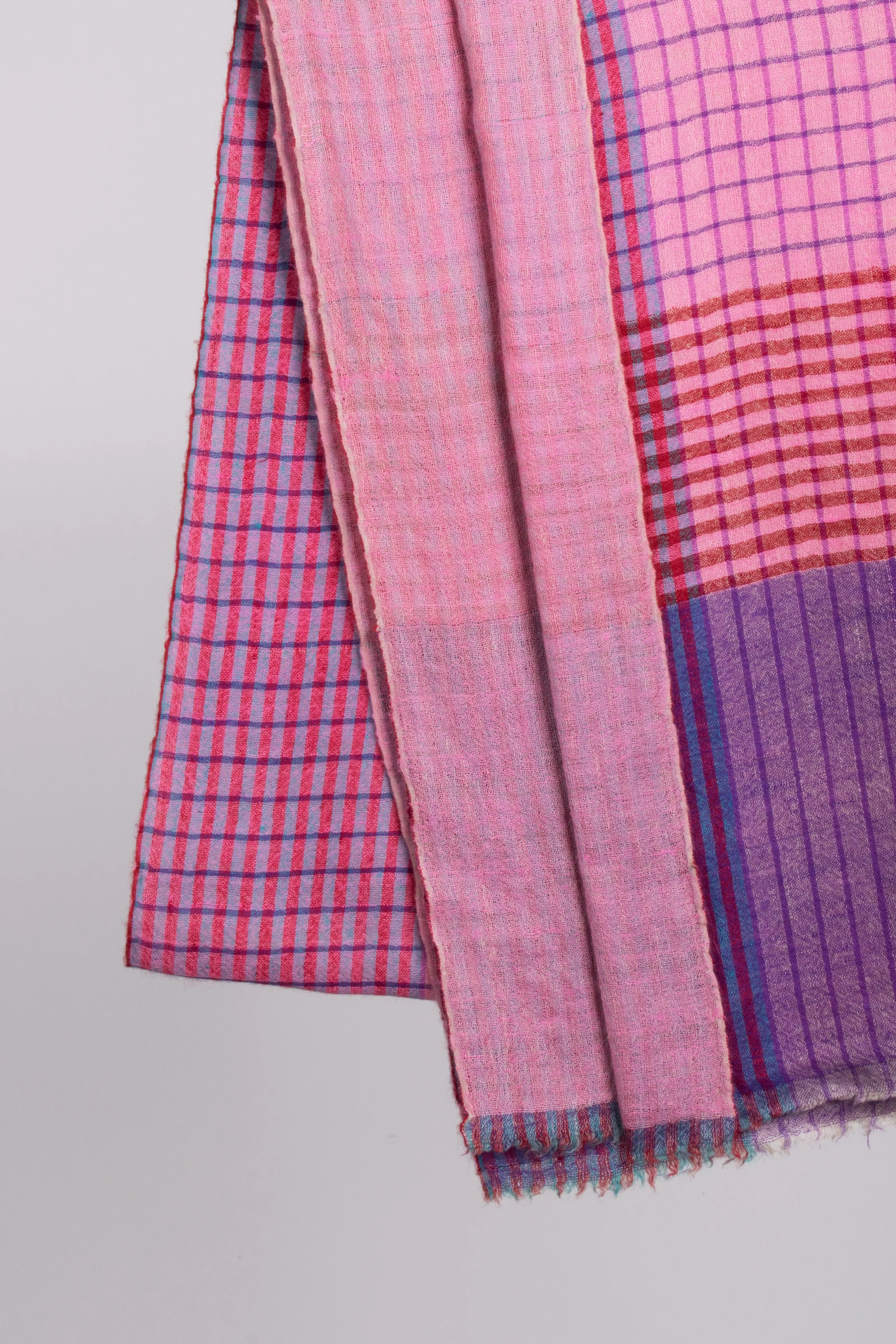 Two Leaf Pink Dorukha Pashmina Shawl Shahkaar